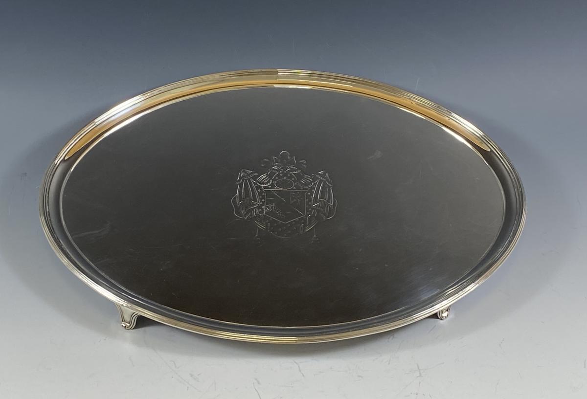 Georgian silver salver tray Crouch and Hannam 1793
