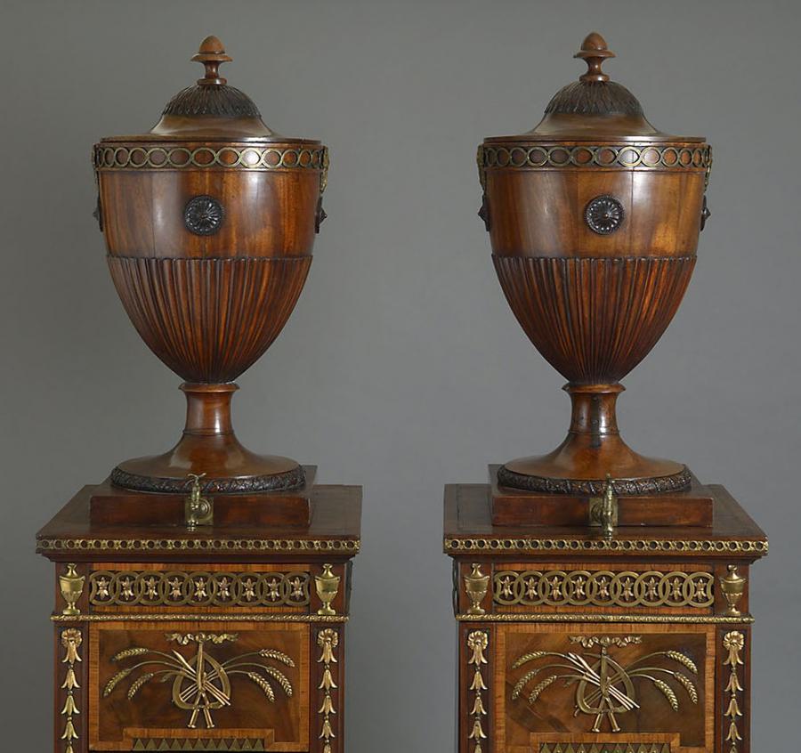 A Serious Pair of Chippendale Period Dining Room Urns