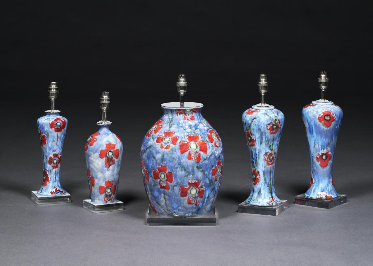 Cobridge Poppy Vase Lamps