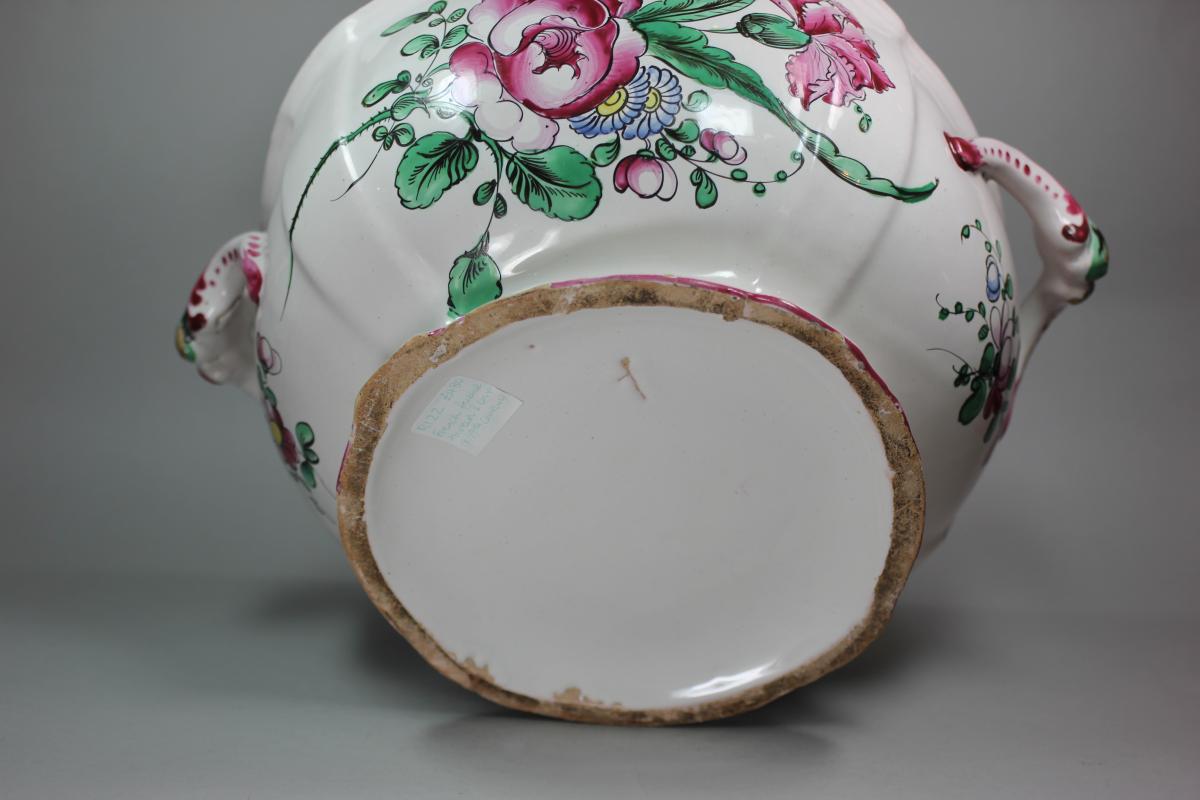 French St Clement faience tureen and cover, 18/19th century