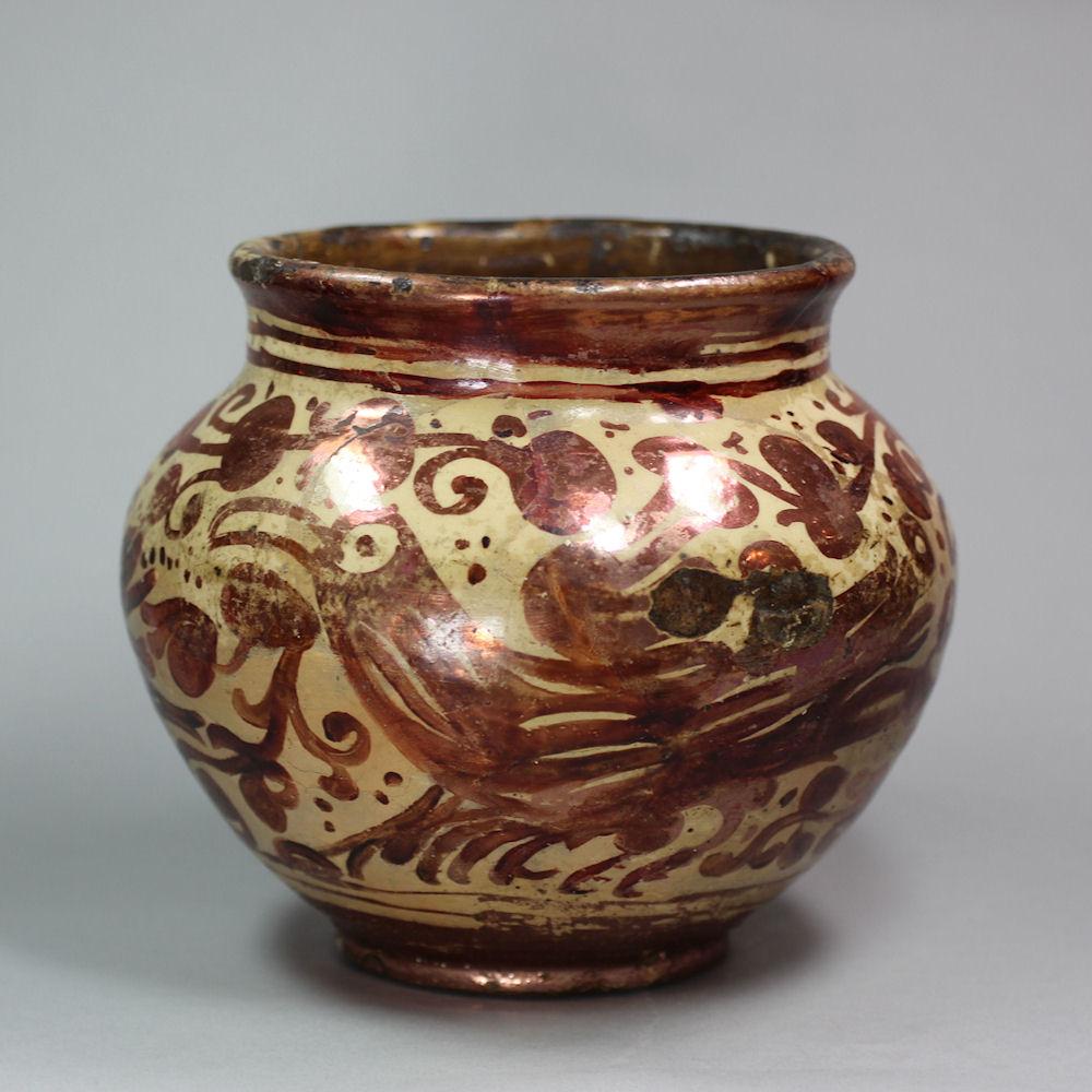 Small Hispano Moresque jar, 17th century