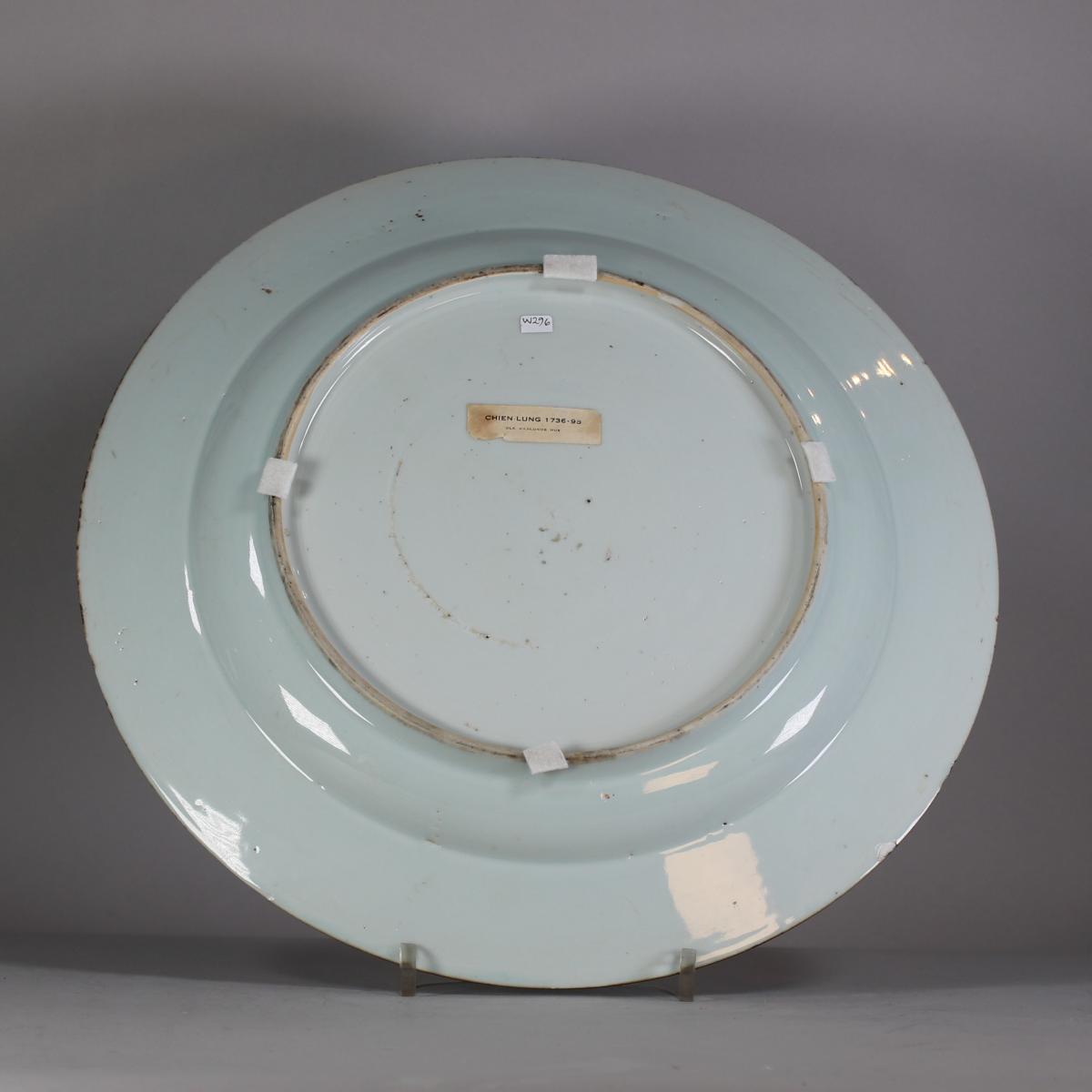 Chinese blue and white plate, Qianlong (1735-96)