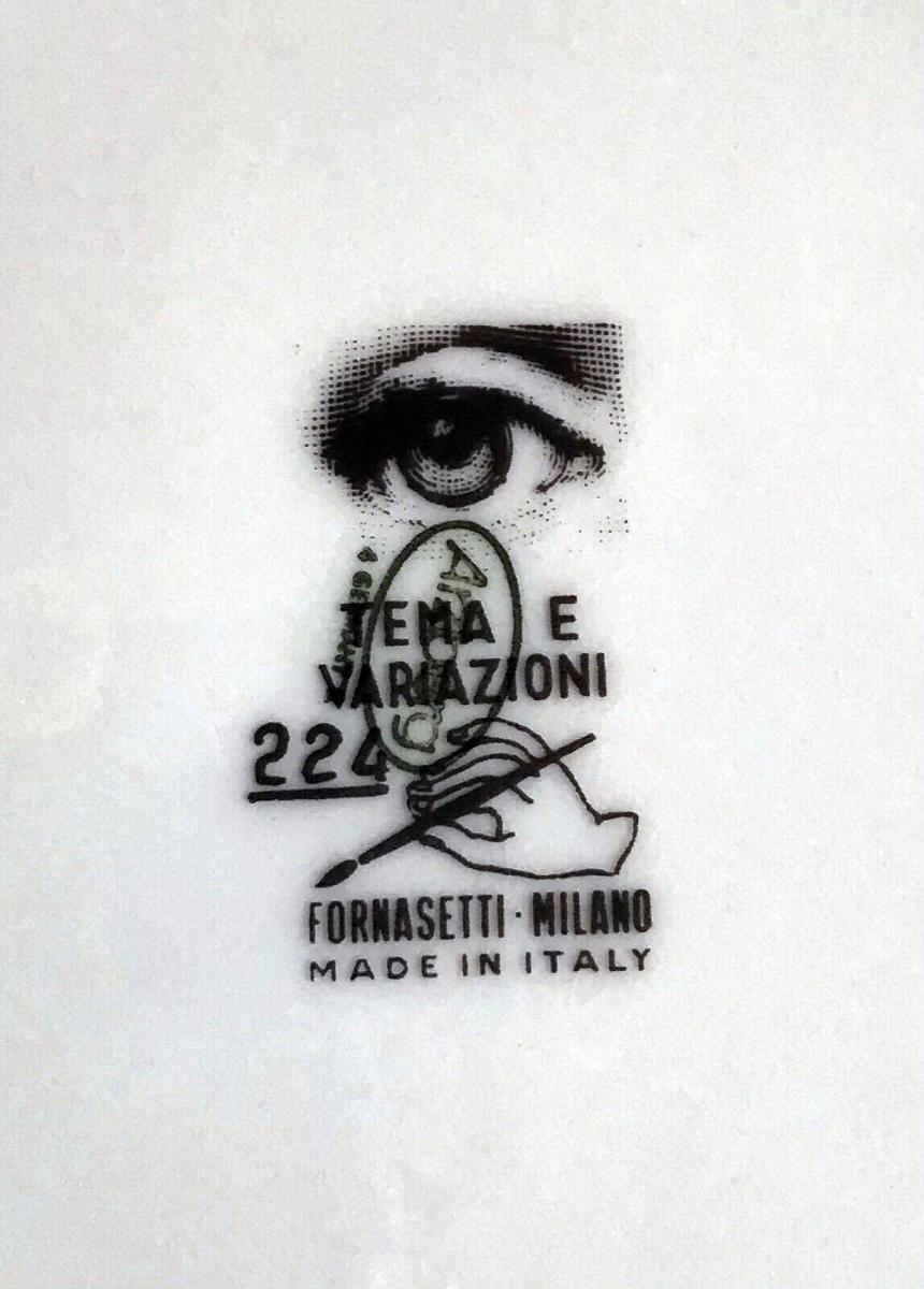 Piero Fornasetti Porcelain Tema e Variazioni No. 224, 1970s-1980s