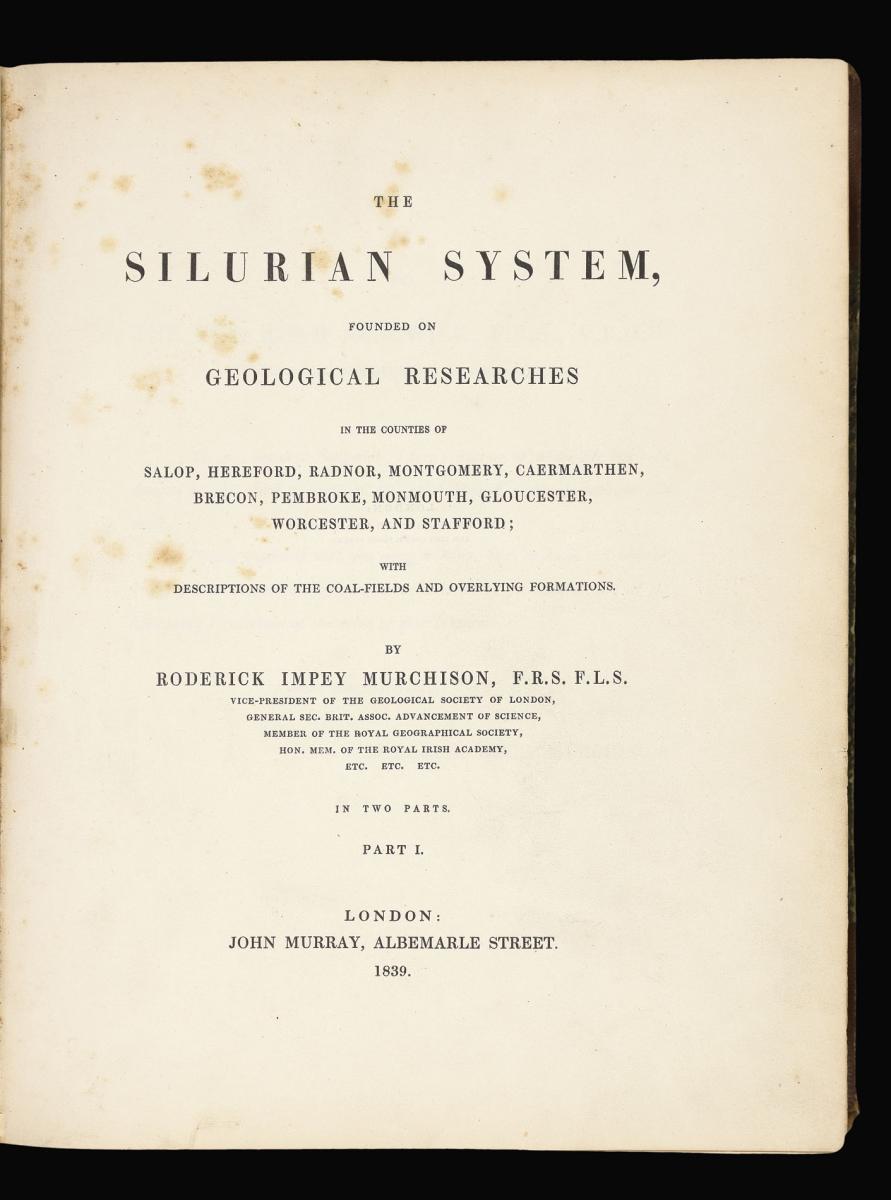 Murchison’s seminal work on the Silurian System