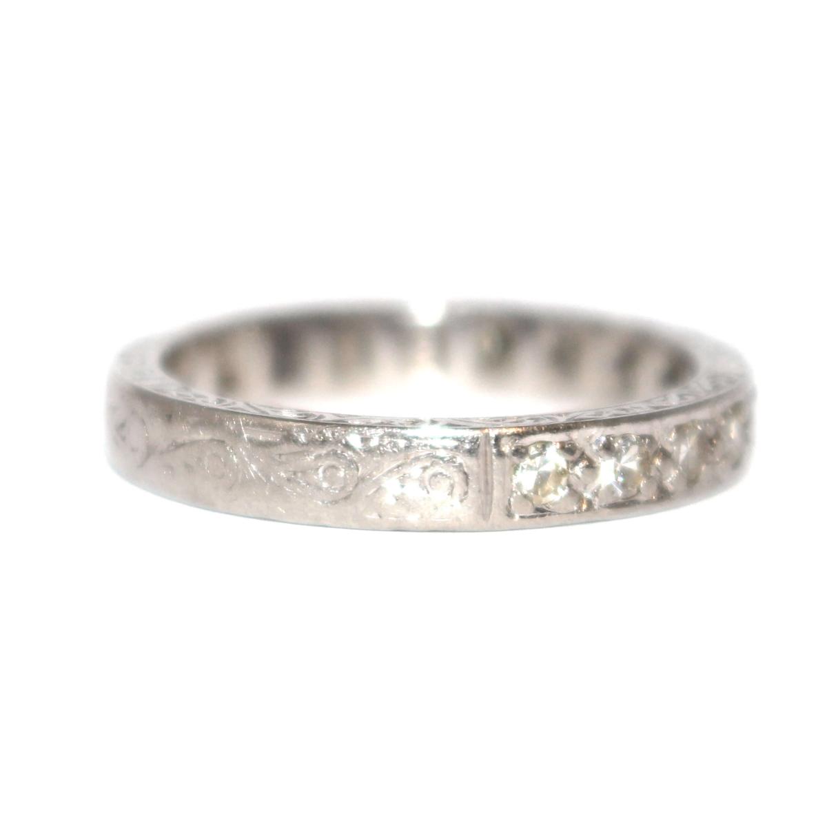 Mid Century Diamond Half-Eternity Ring c.1950