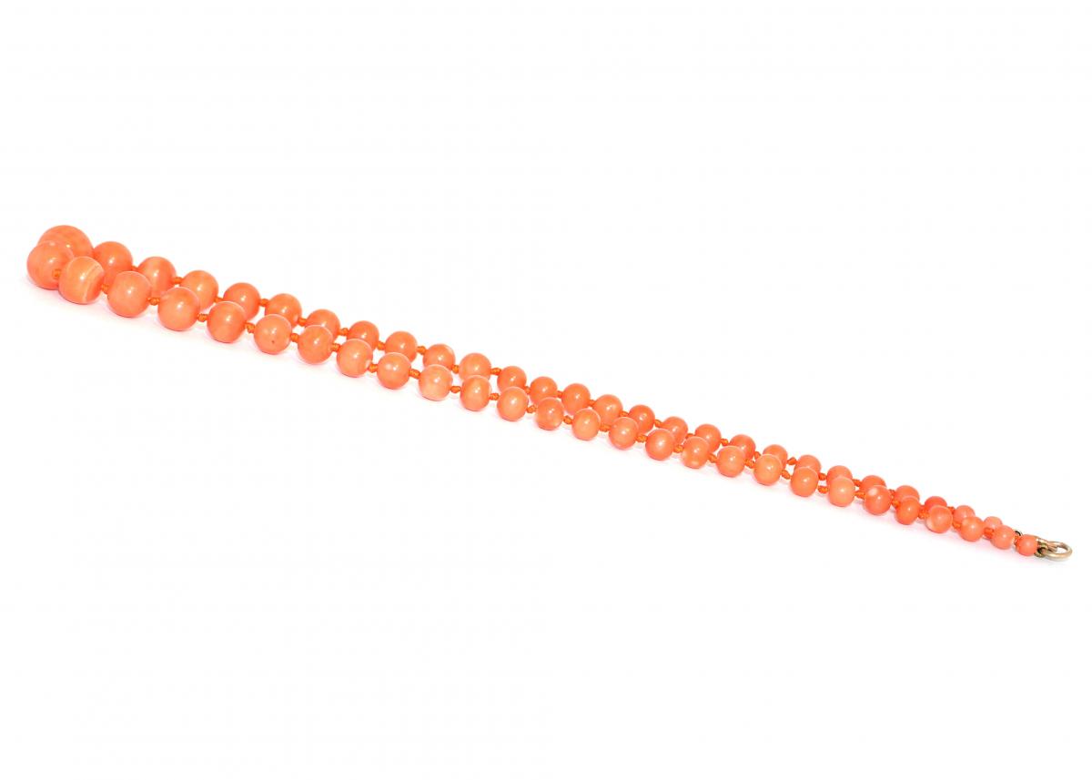 Victorian Graduated Coral Bead Necklace c.1900