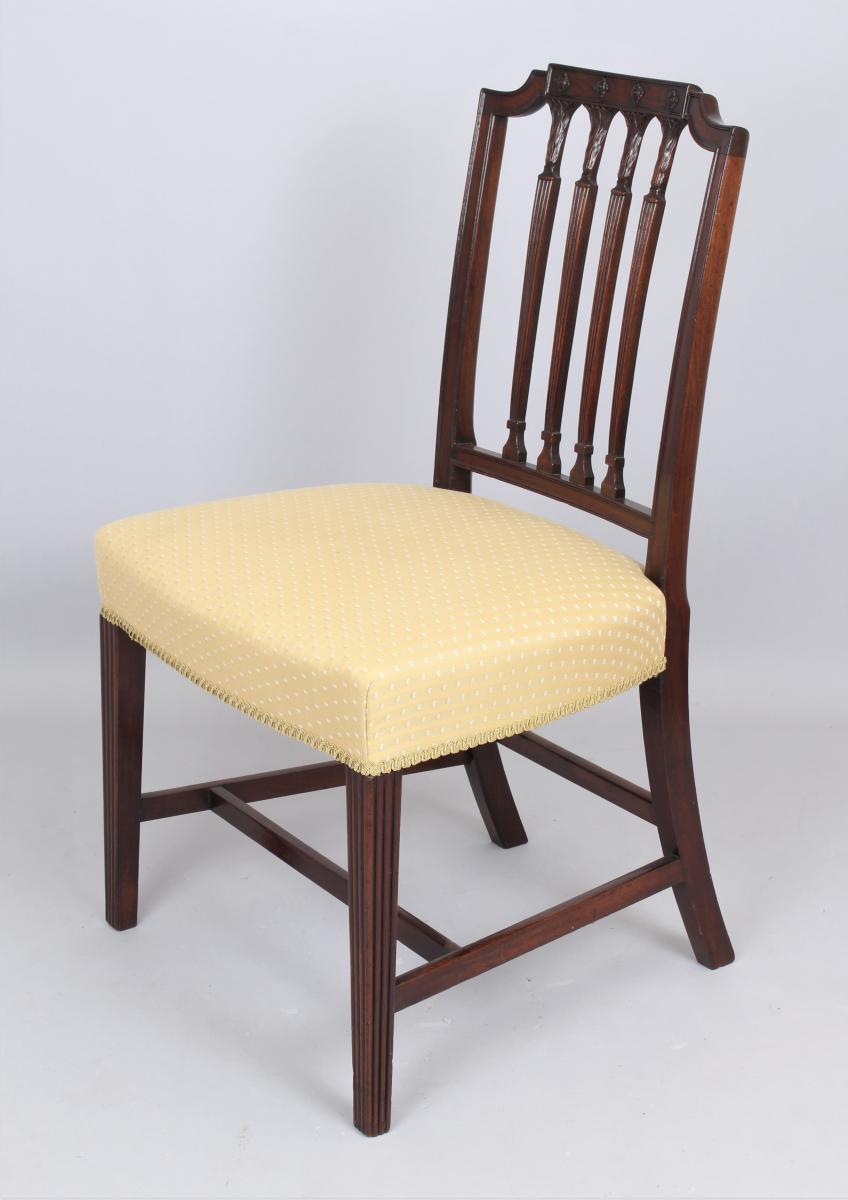 George III period mahogany single chairs
