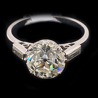 Art Deco diamond single stone ring, circa 1920