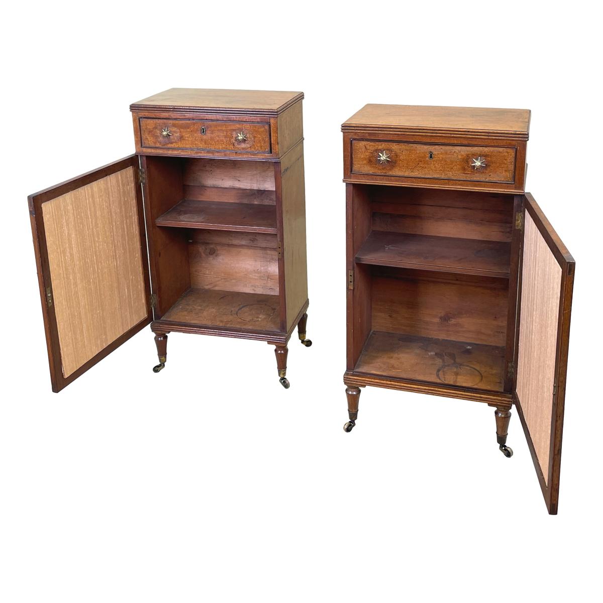 Fine Pair Of Regency Mahogany Side Cabinets