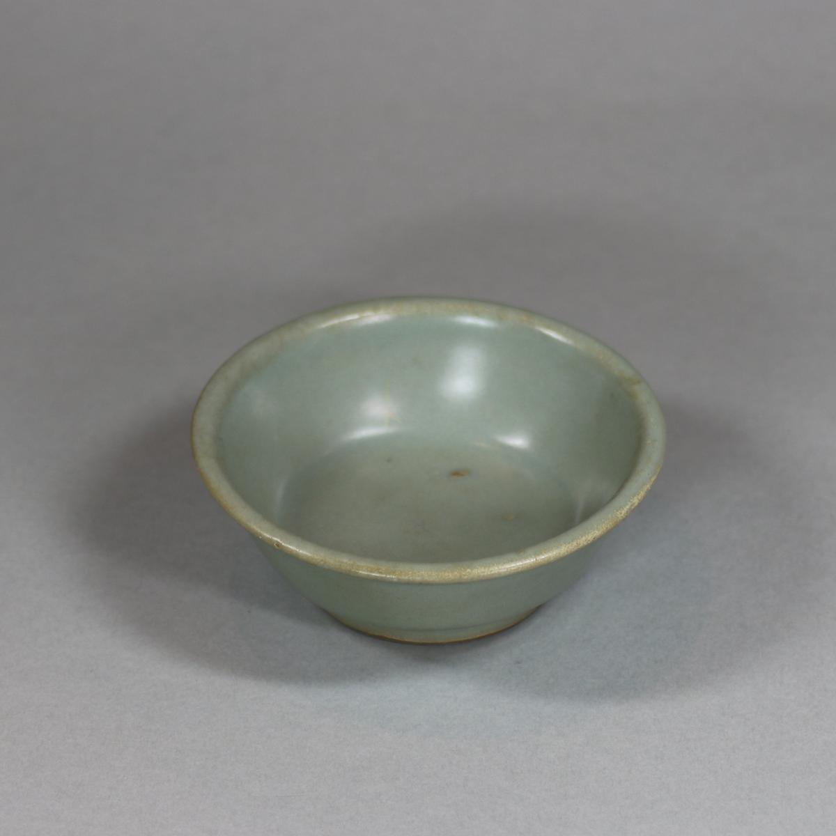 Chinese small Longquan celadon brush washer, Southern Song dynasty (1127-1279)