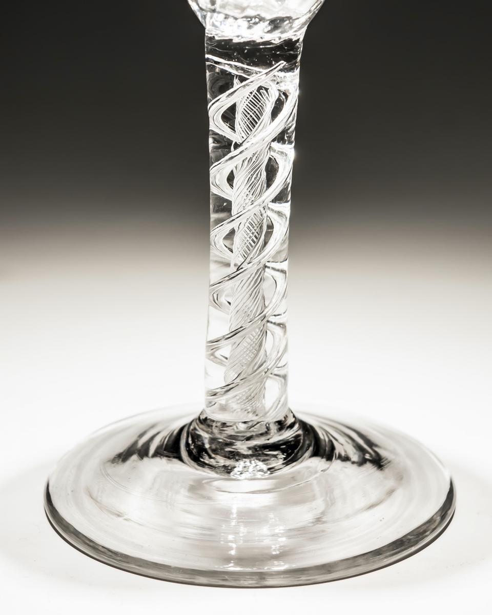 Double Series Air Twist Glass with Reticulated Bowl