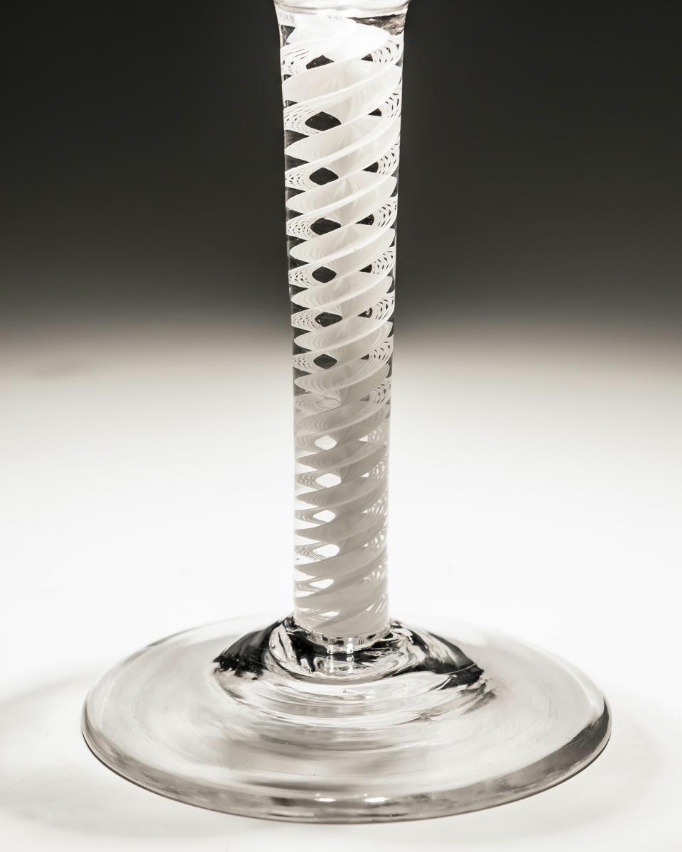 A Rare James Giles Gilt Decorated Opaque Twist Glass