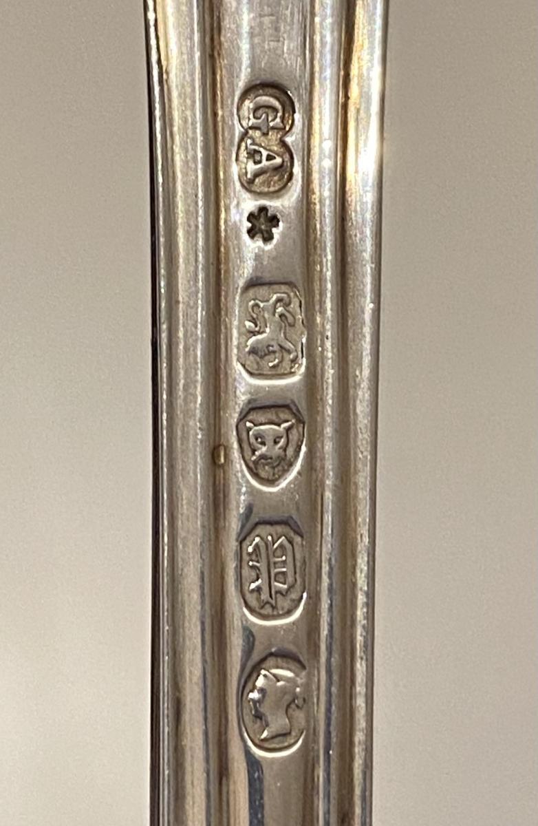 George Adams Victoria pattern silver ladle 1850