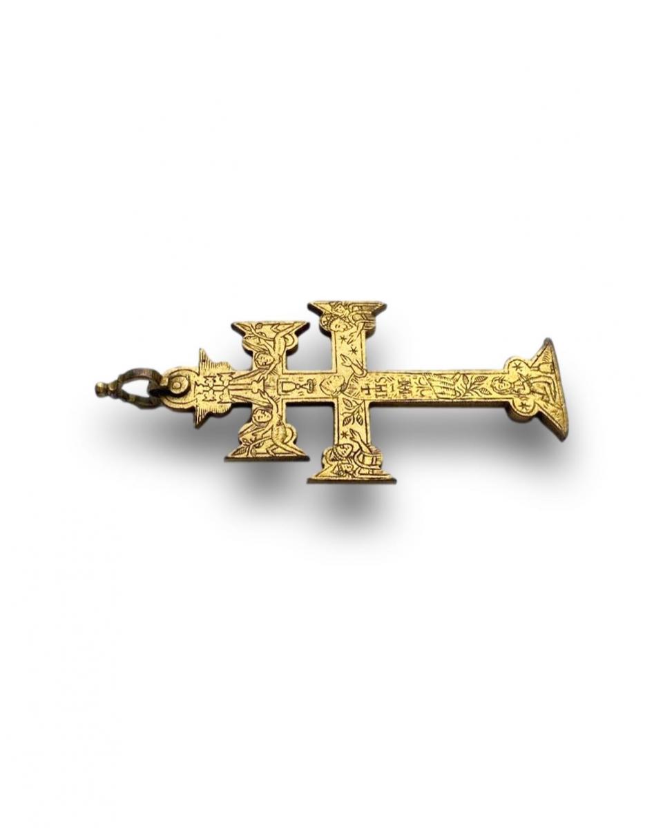 Details about   Large Patriarchal Brass cross pendant 