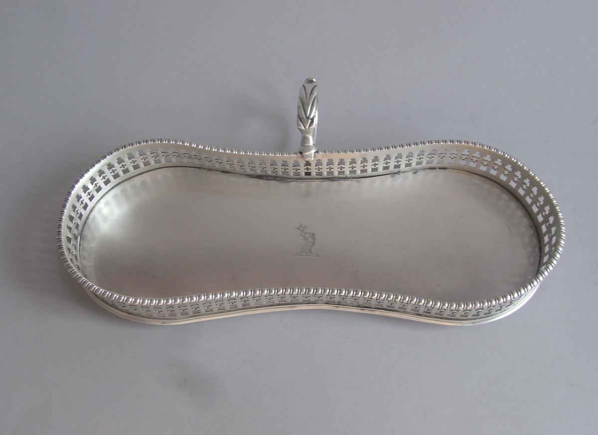 A very fine George III antique silver Snuffer Tray made in London in 1774 by Robert Hennell