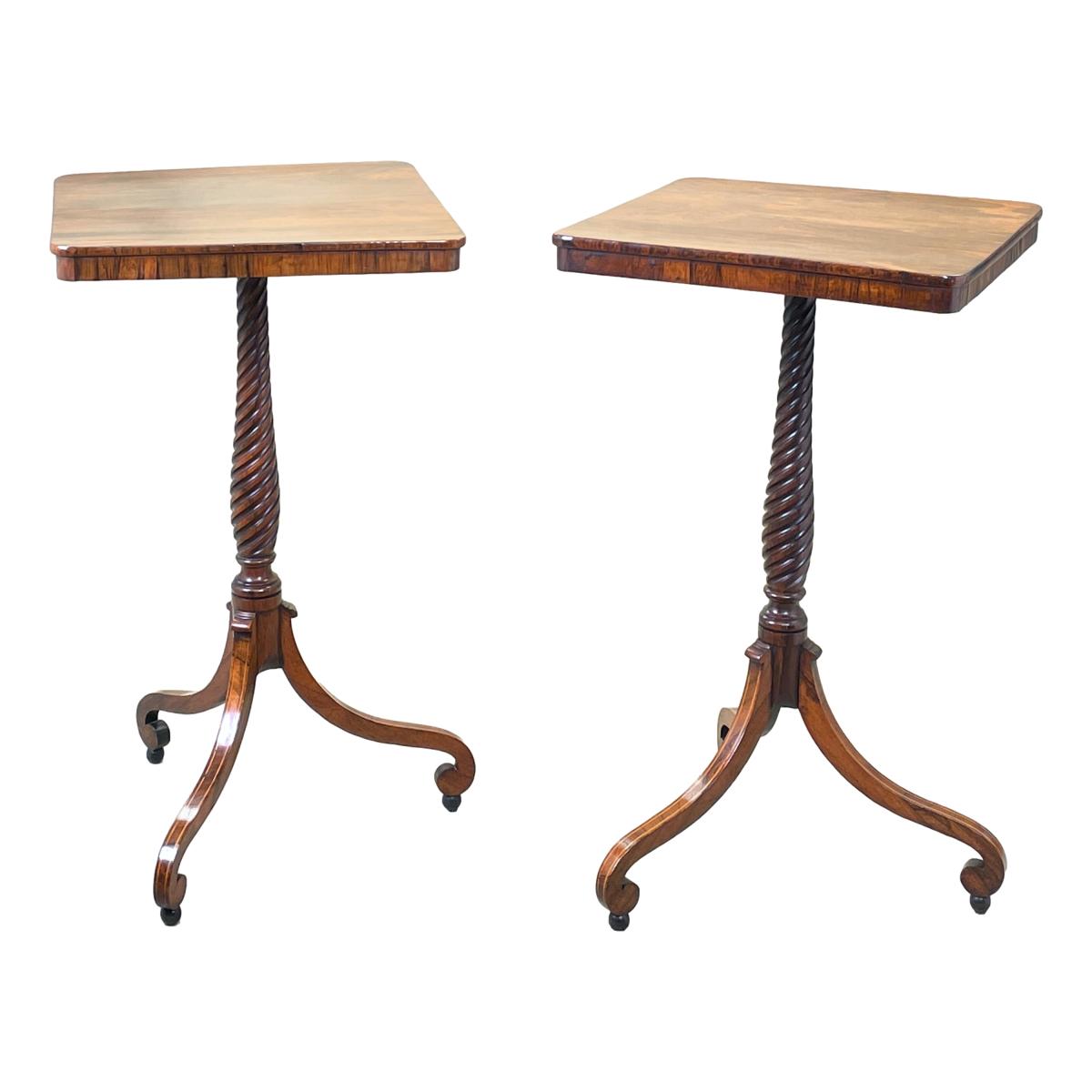 Regency Rosewood Pair Of Wine Tables