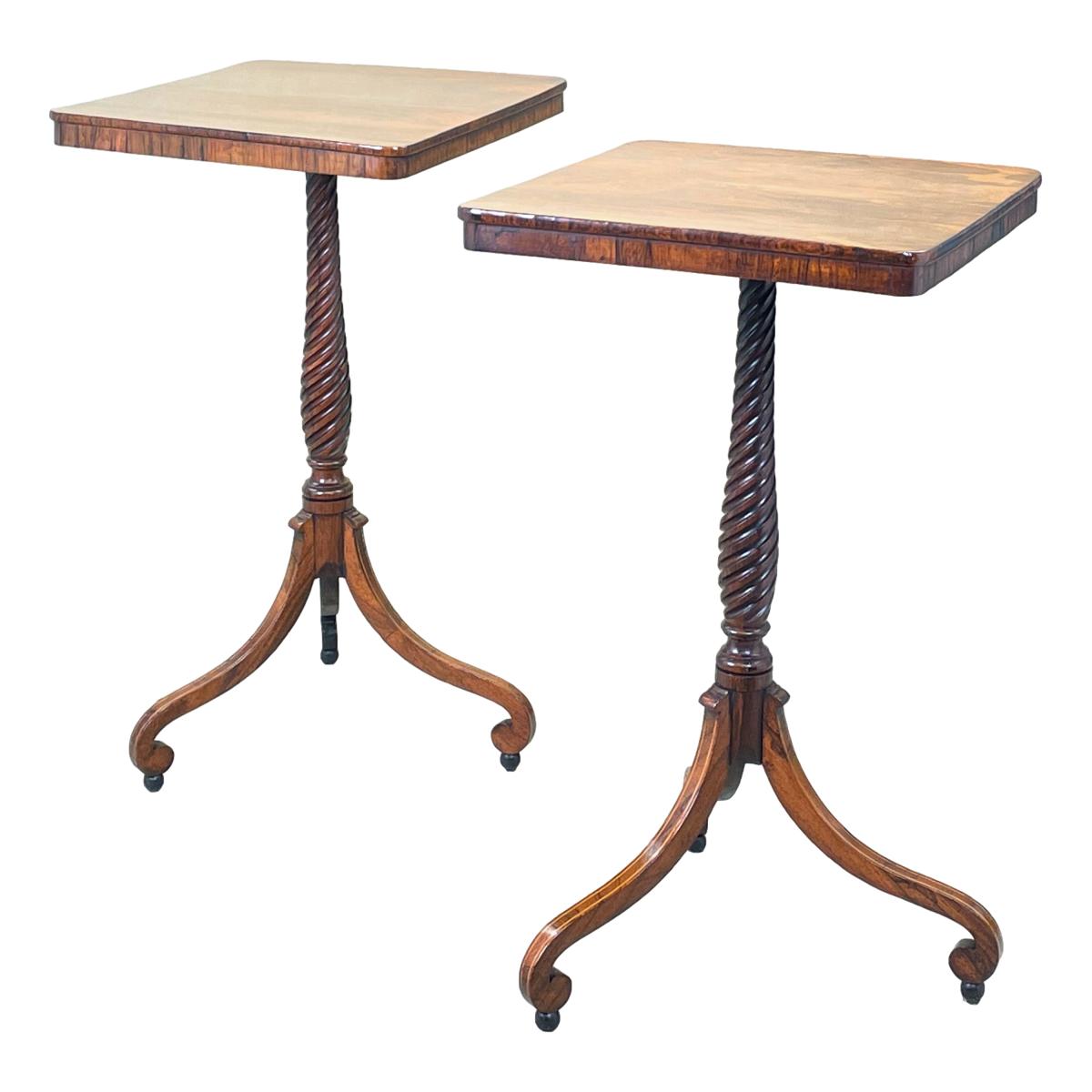 Regency Rosewood Pair Of Wine Tables