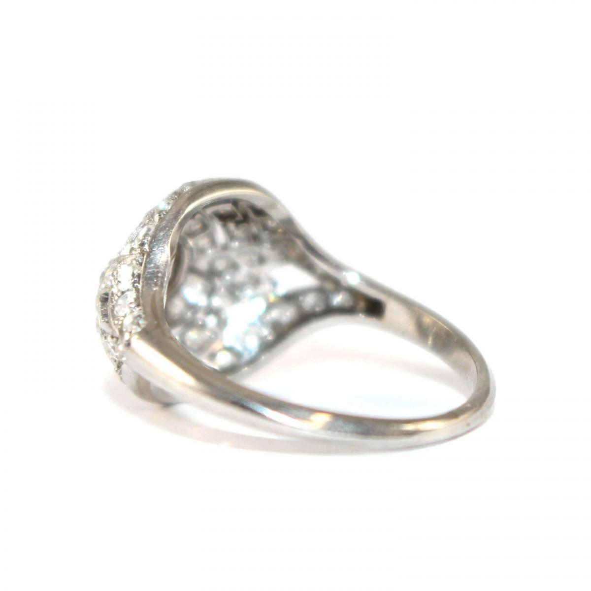 Art Deco Bombe Diamond Ring c.1930 | BADA