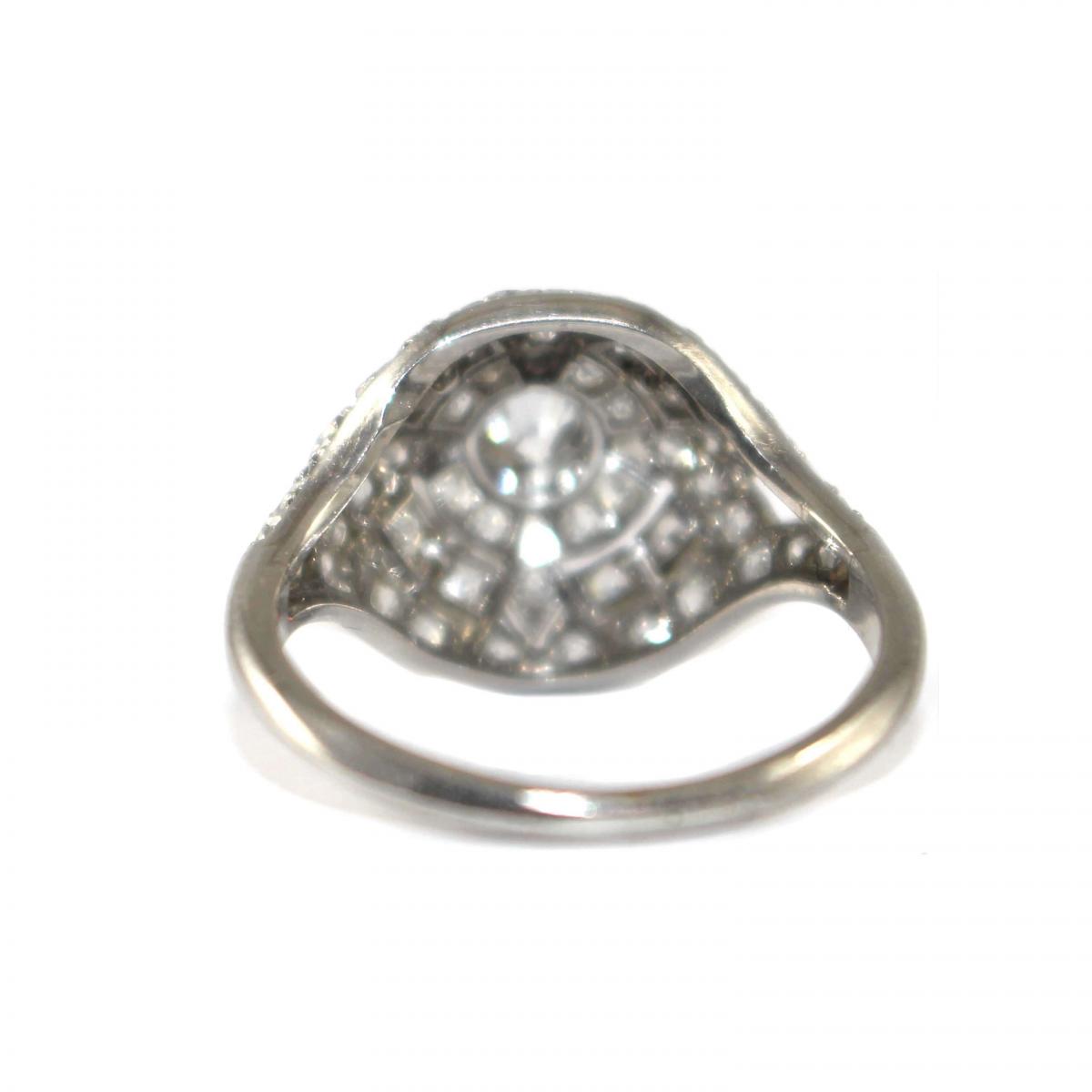 Art Deco Bombe Diamond Ring c.1930 | BADA