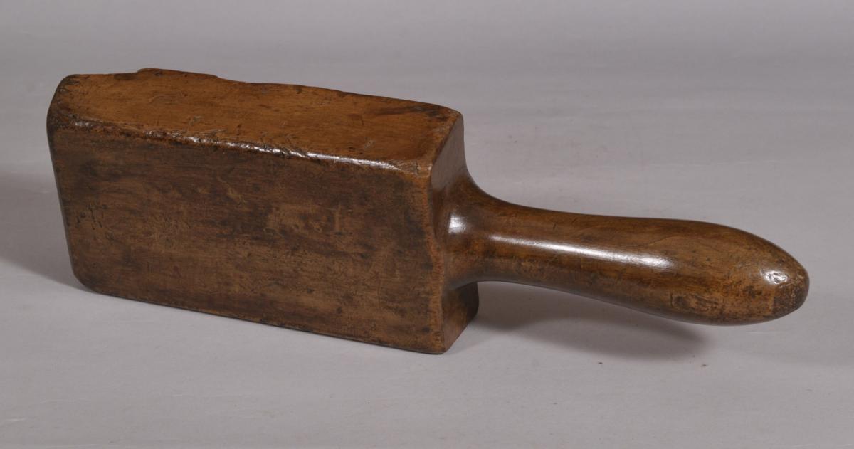 S/4450 Antique Treen 19th Century Sycamore Culinary Mould