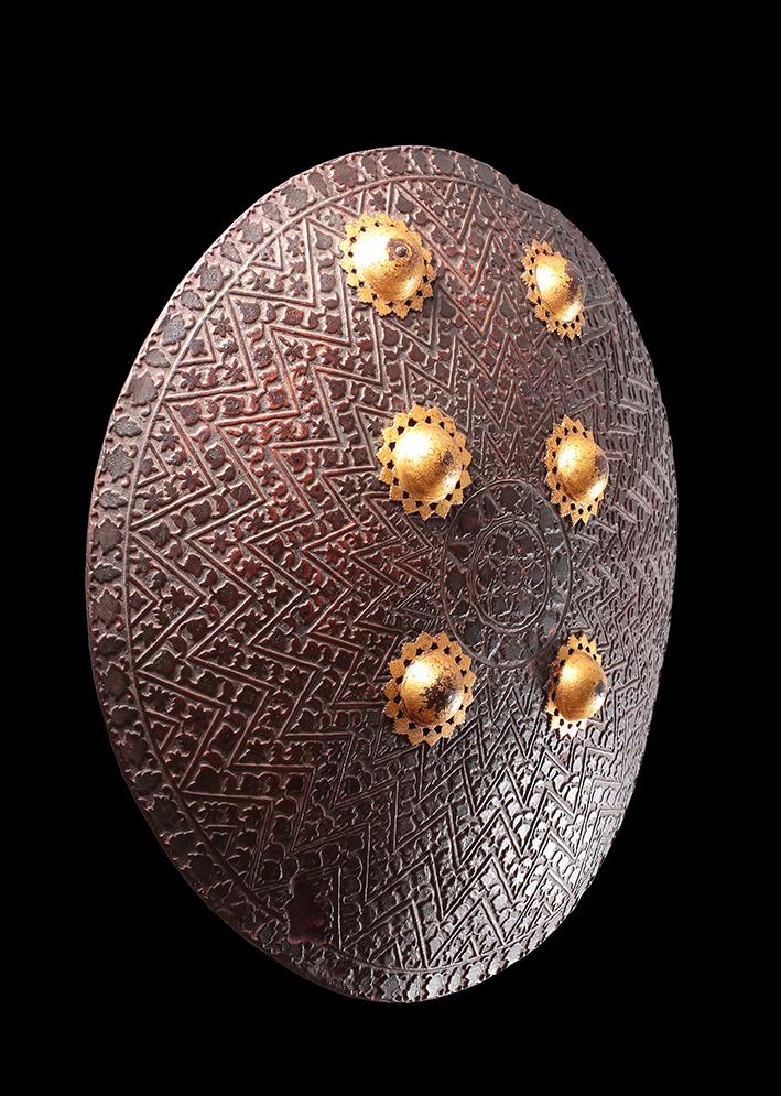Carved Leather Shield