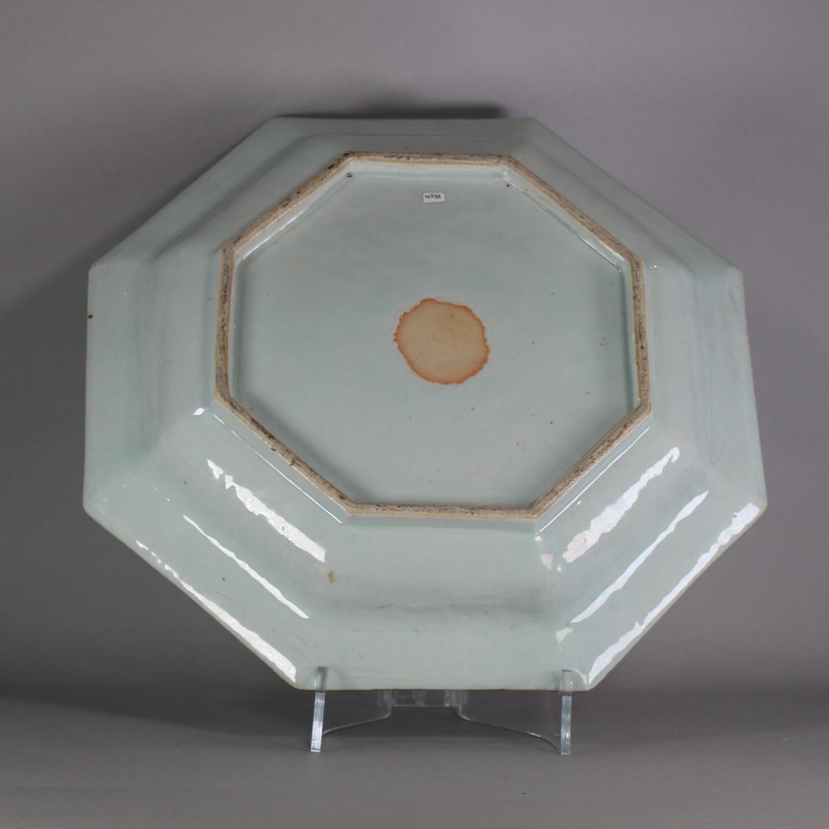 Chinese famille rose octagonal dish, Qianlong (1736-95)
