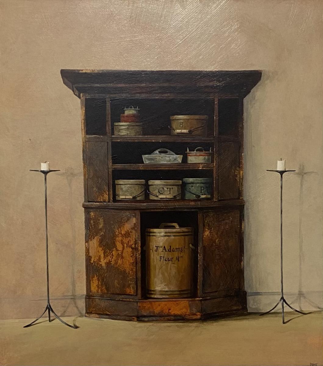 Ron Bone, Painted cupboard with boxes