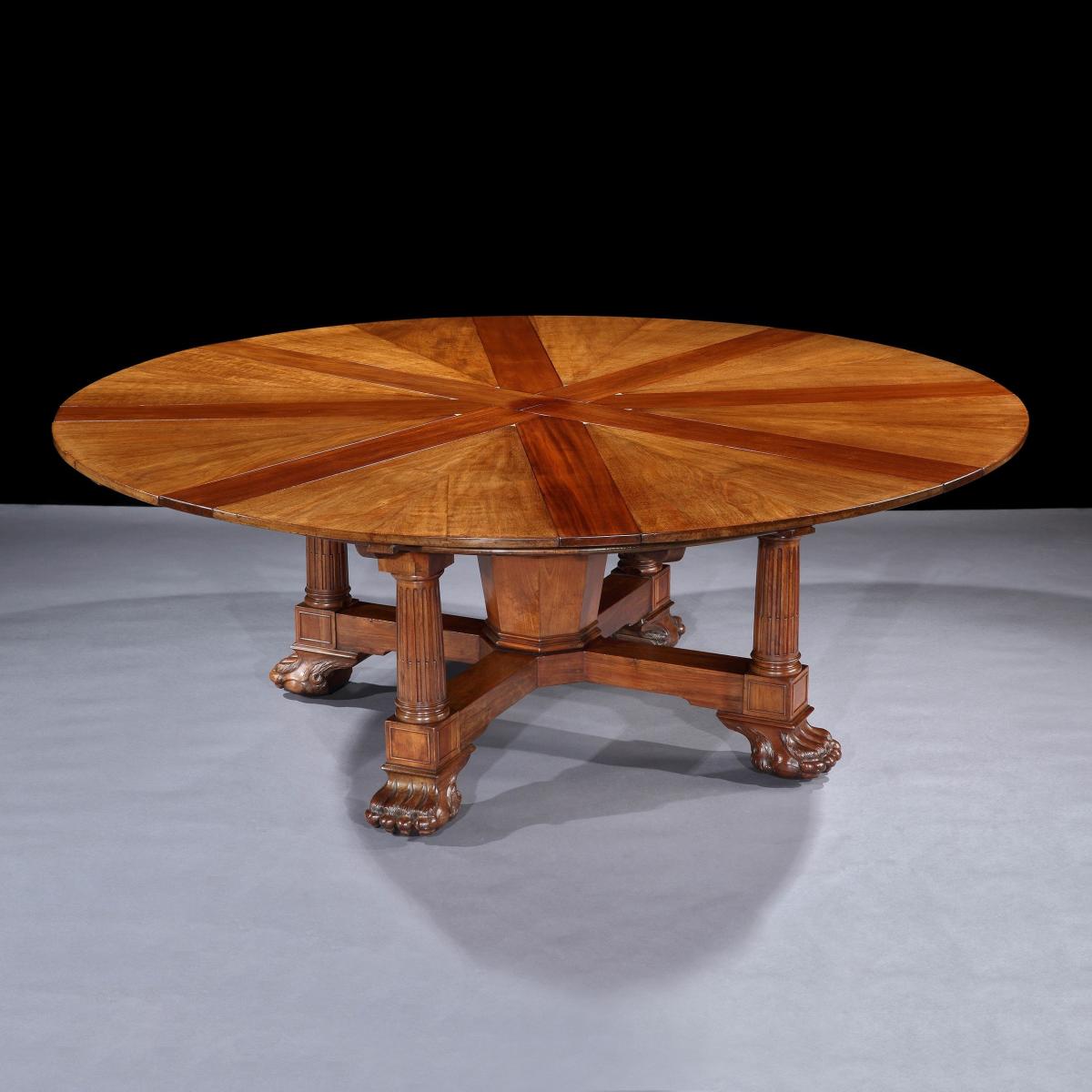 Very Rare 19th Century Extending Jupe Table by Maple & Co