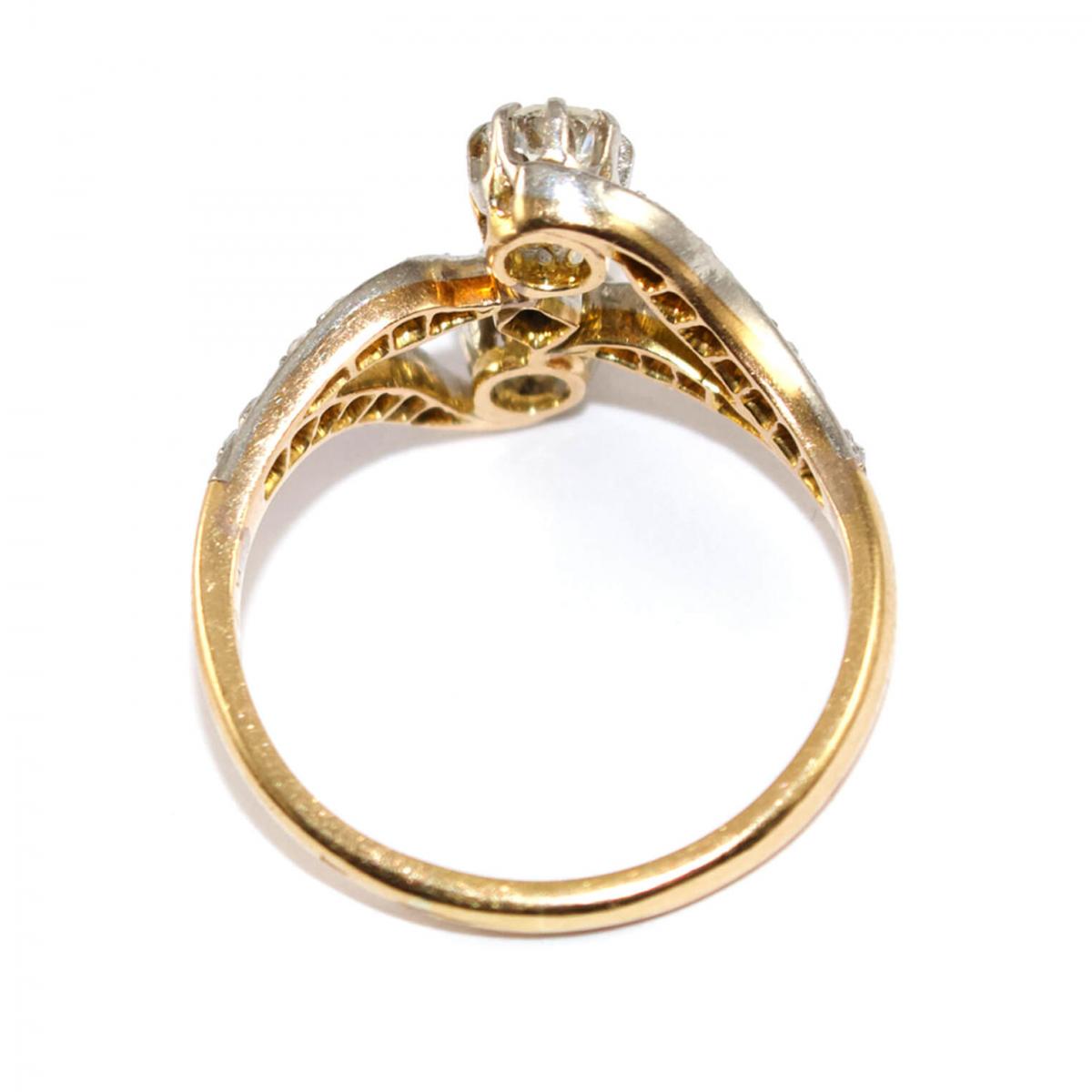 Art Nouveau Diamond Ring - French c.1910