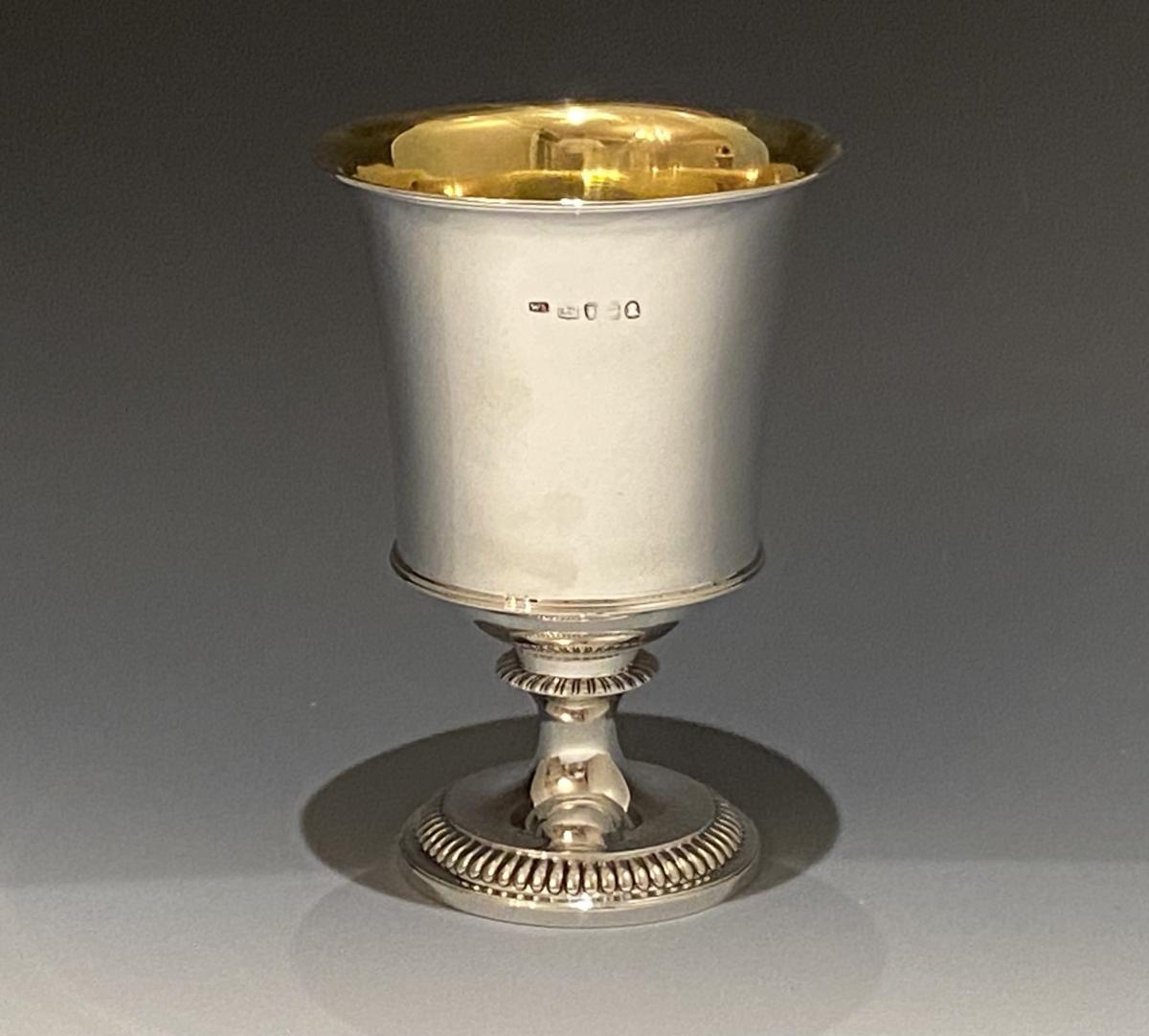 William Sharp Georgian silver goblet 1820