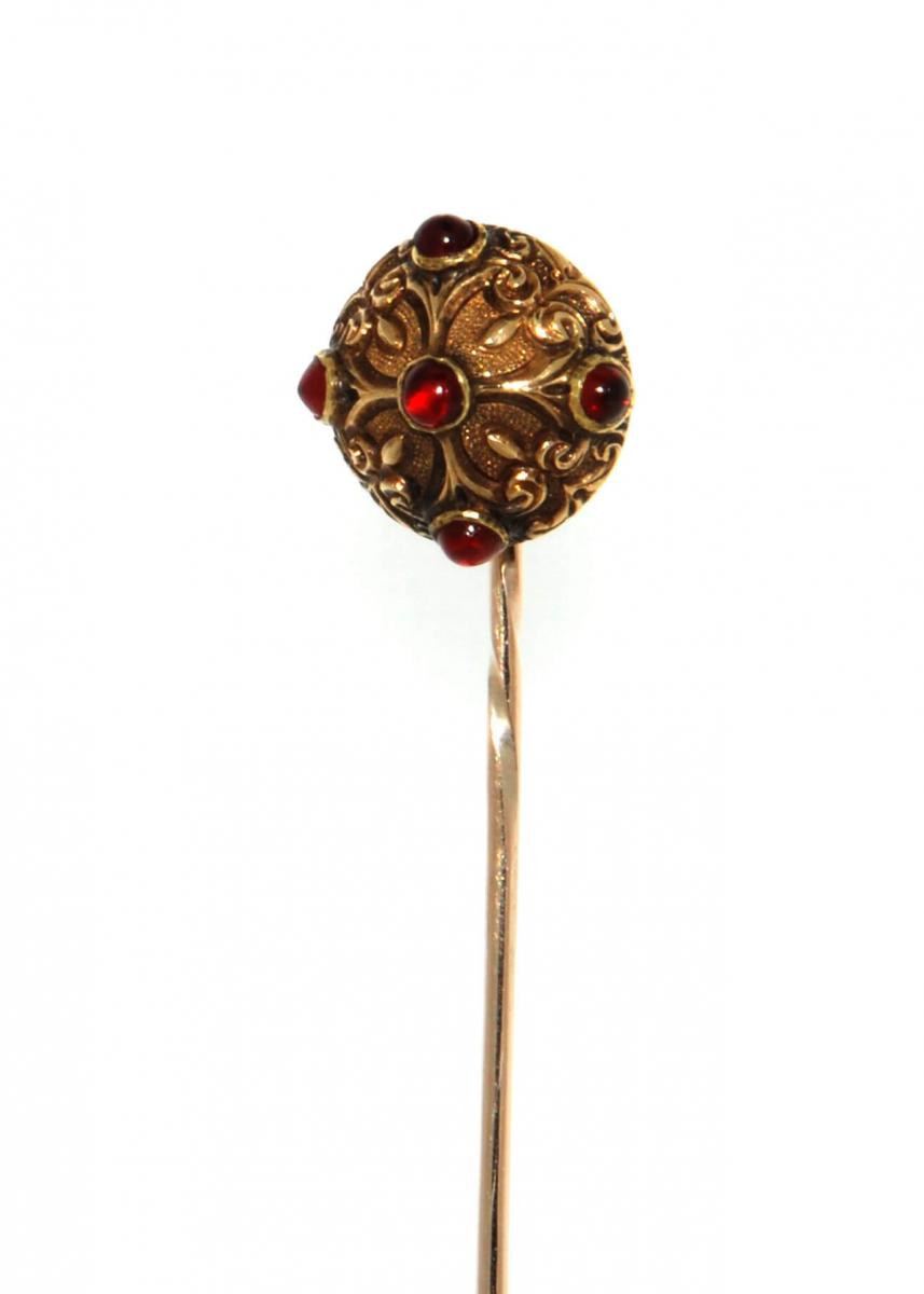 Victorian Garnet Stickpin c1890