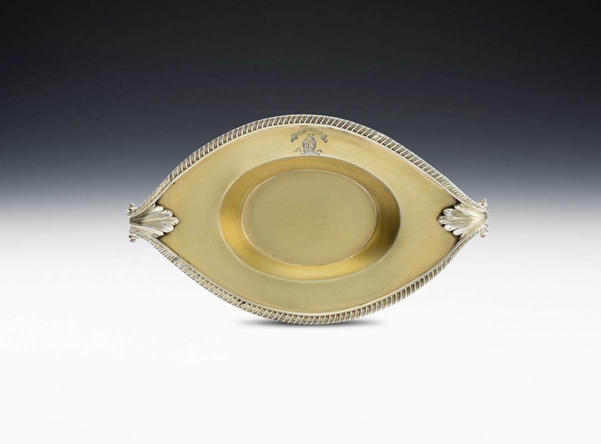 A very fine & unusual pair of George IV Silver Gilt Dishes made in London in 1824 by Joseph Craddock & William Ker Reid