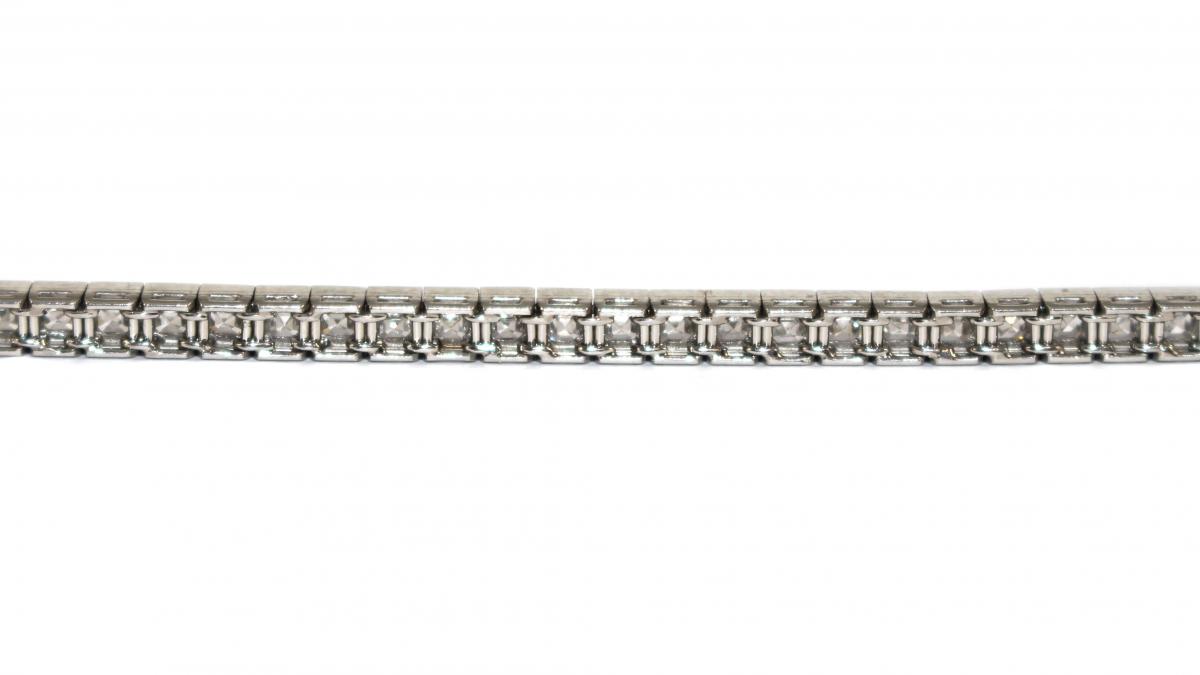Art Deco Square Diamond Line Bracelet c.1930