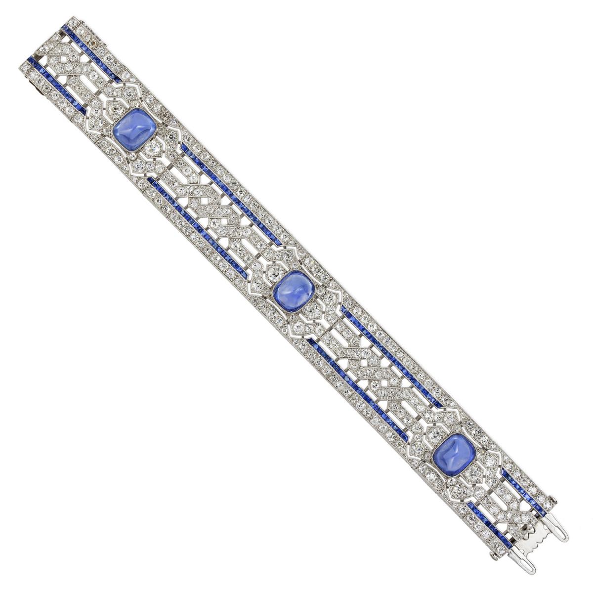 An Important Art Deco Sapphire and Diamond Bracelet, Circa 1920