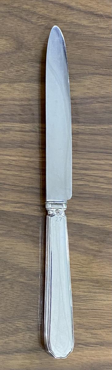 Tetard French silver table knives Maharaja of Baroda 