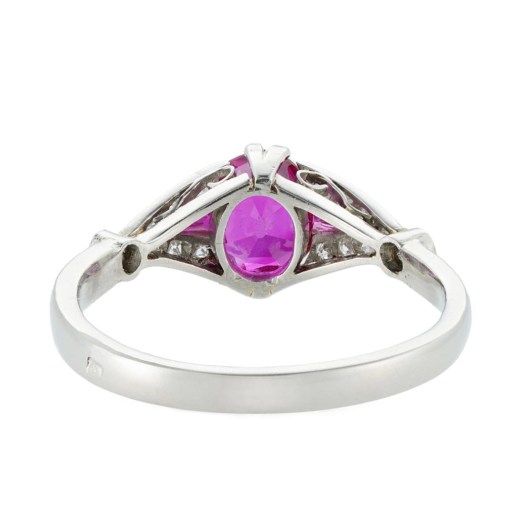 A French Art Deco Ruby and Diamond Ring, Circa 1920
