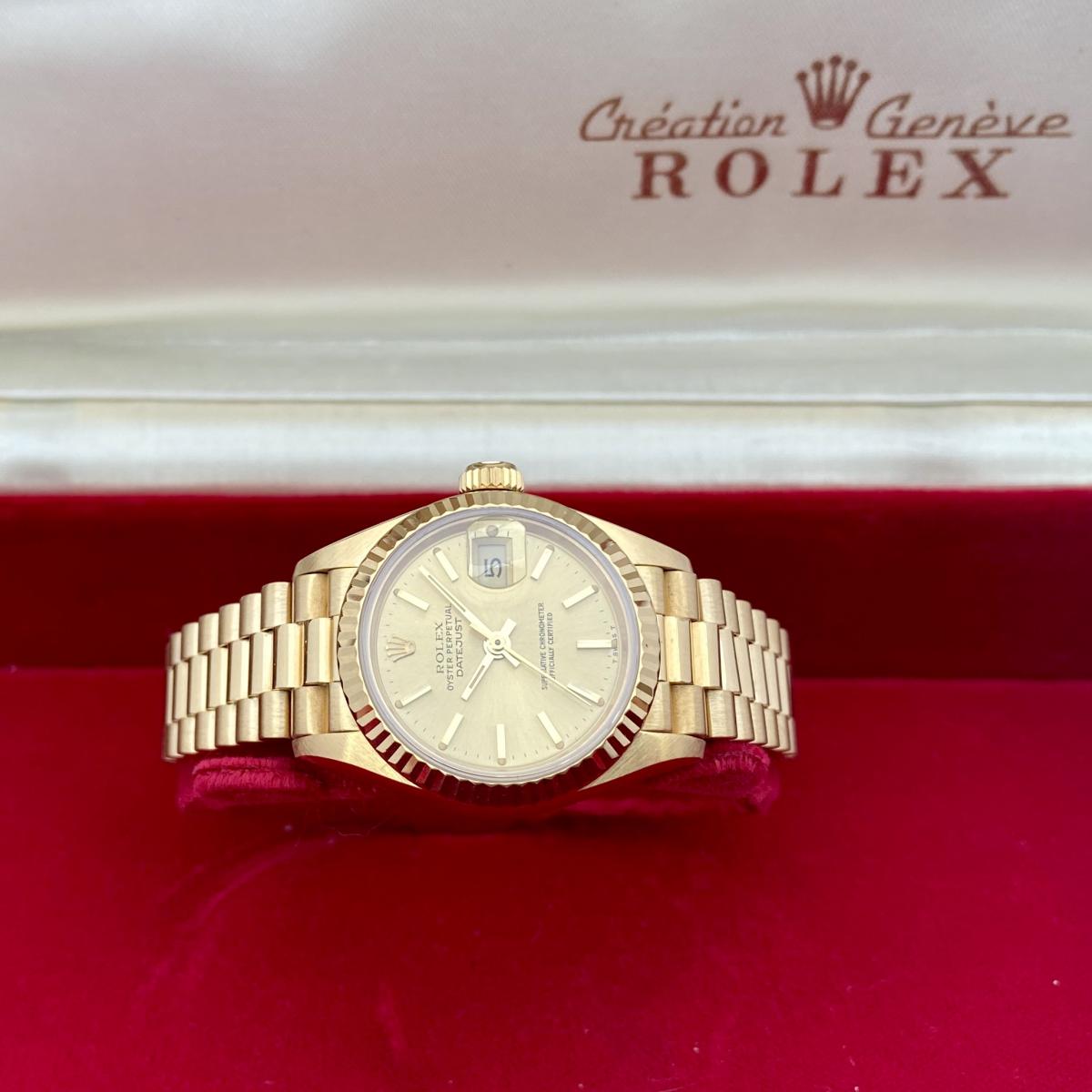 Ladies Rolex Datejust  gold box