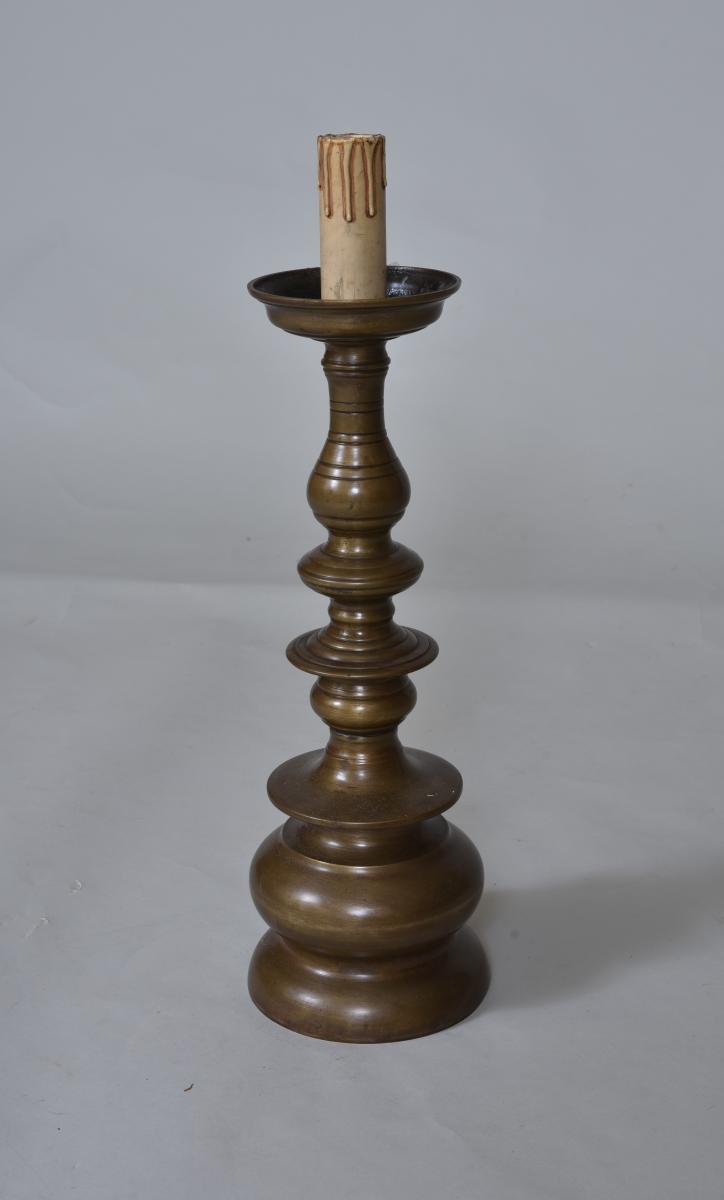 Late 19th century bronze lamp base