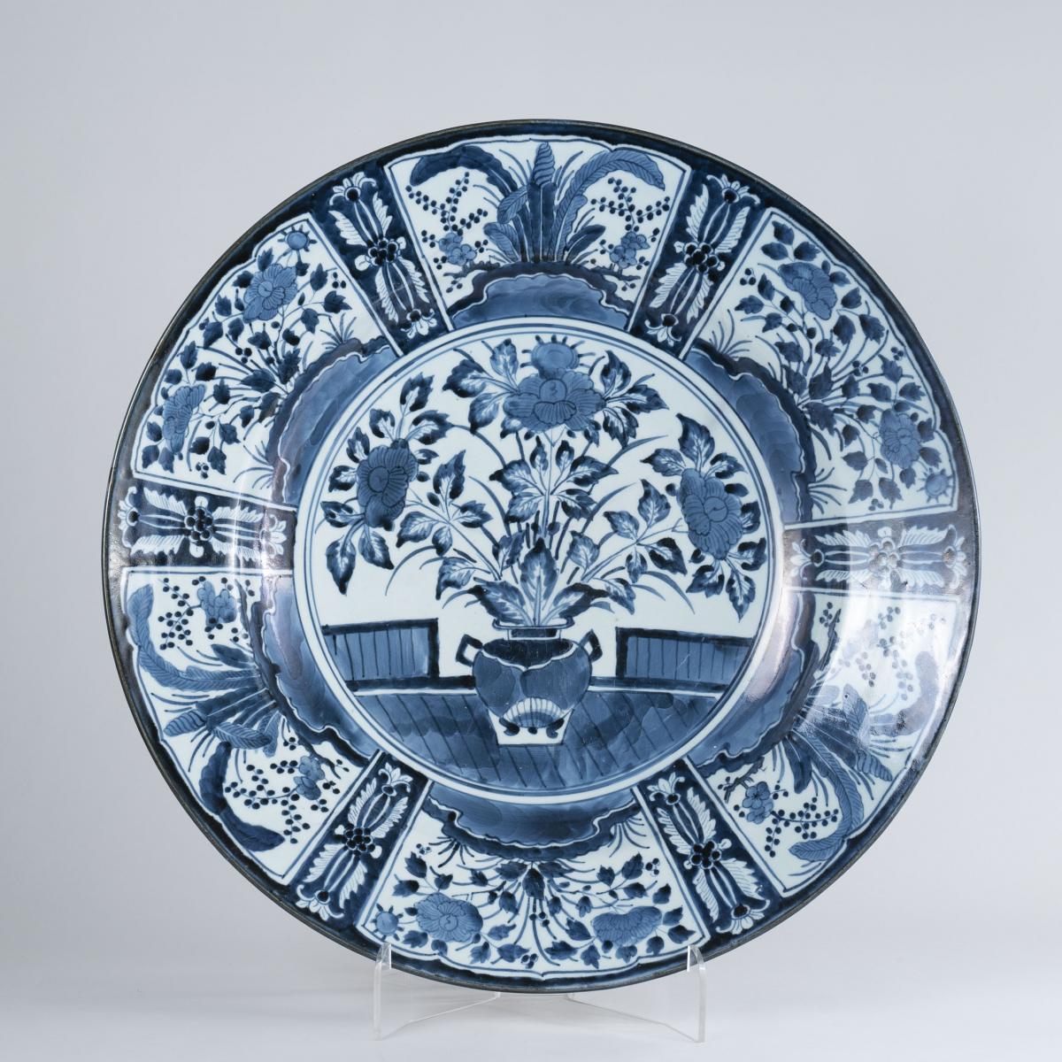 Very Large 17th Century Japanese Arita Blue and White Charger