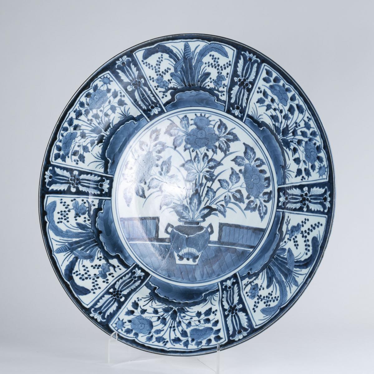 Very Large 17th Century Japanese Arita Blue and White Charger