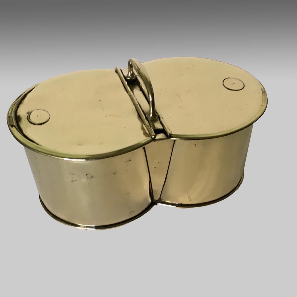 Antique 19th century lidded brass cool box