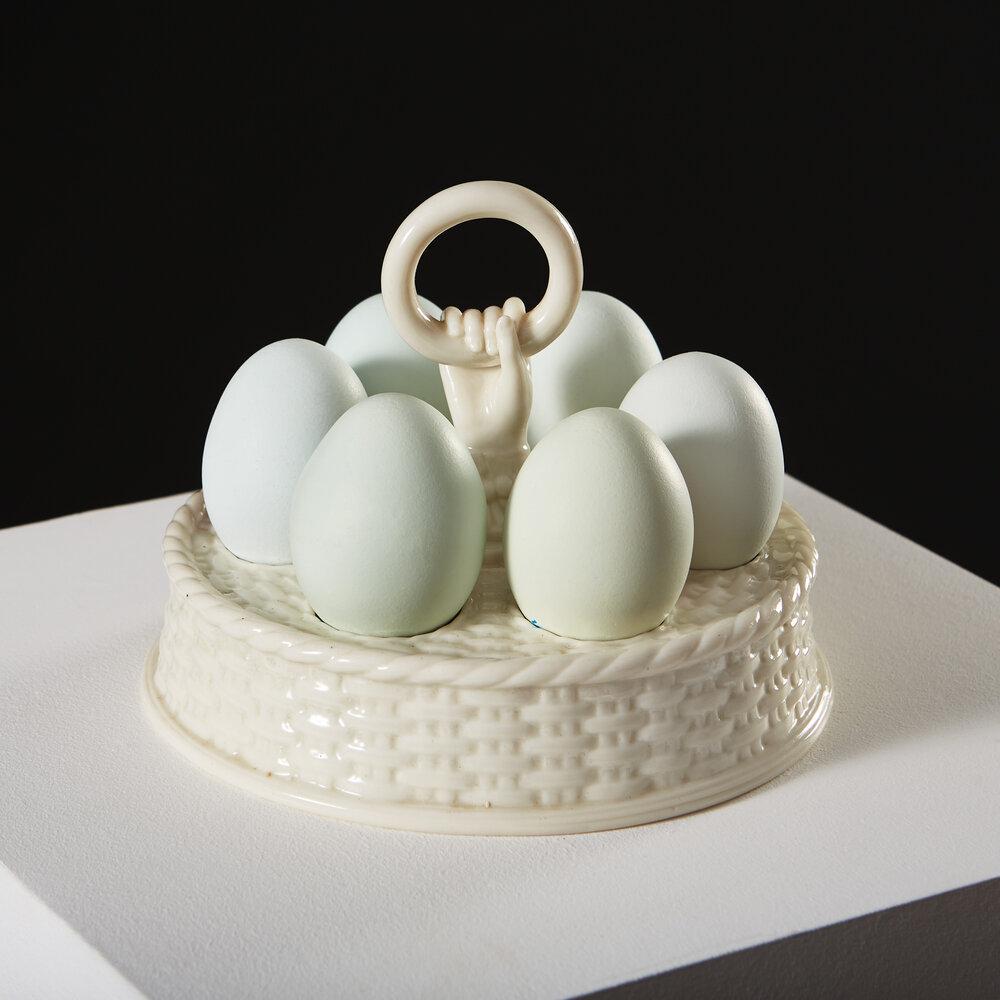 A White Porcelain Egg Holder