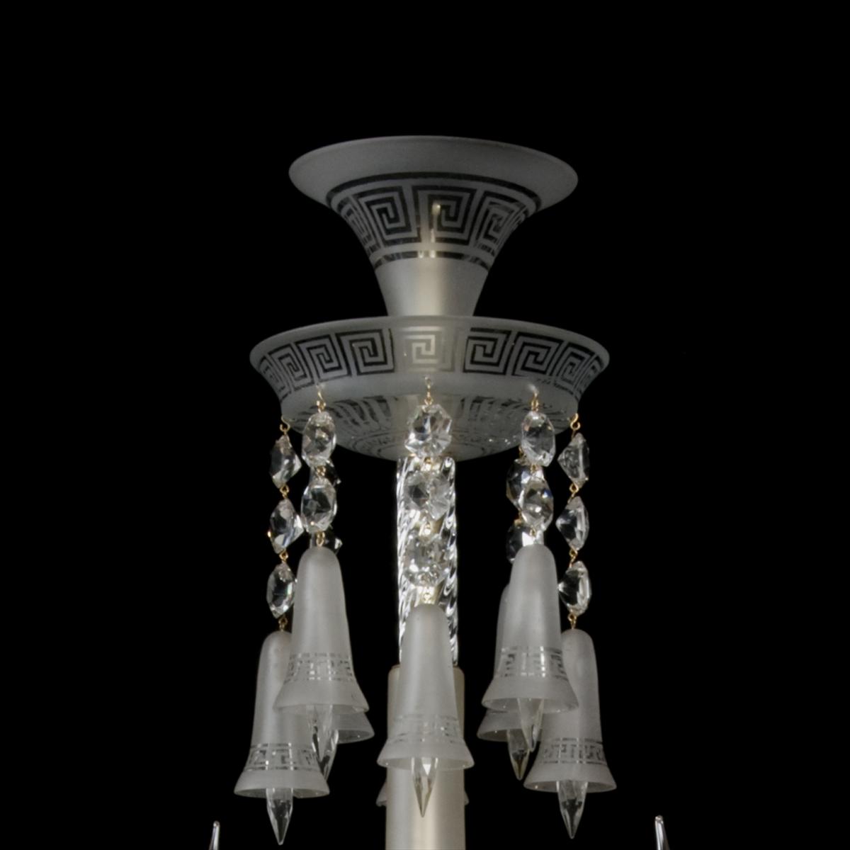Detail of a Neoclassical Chandelier by Baccarat