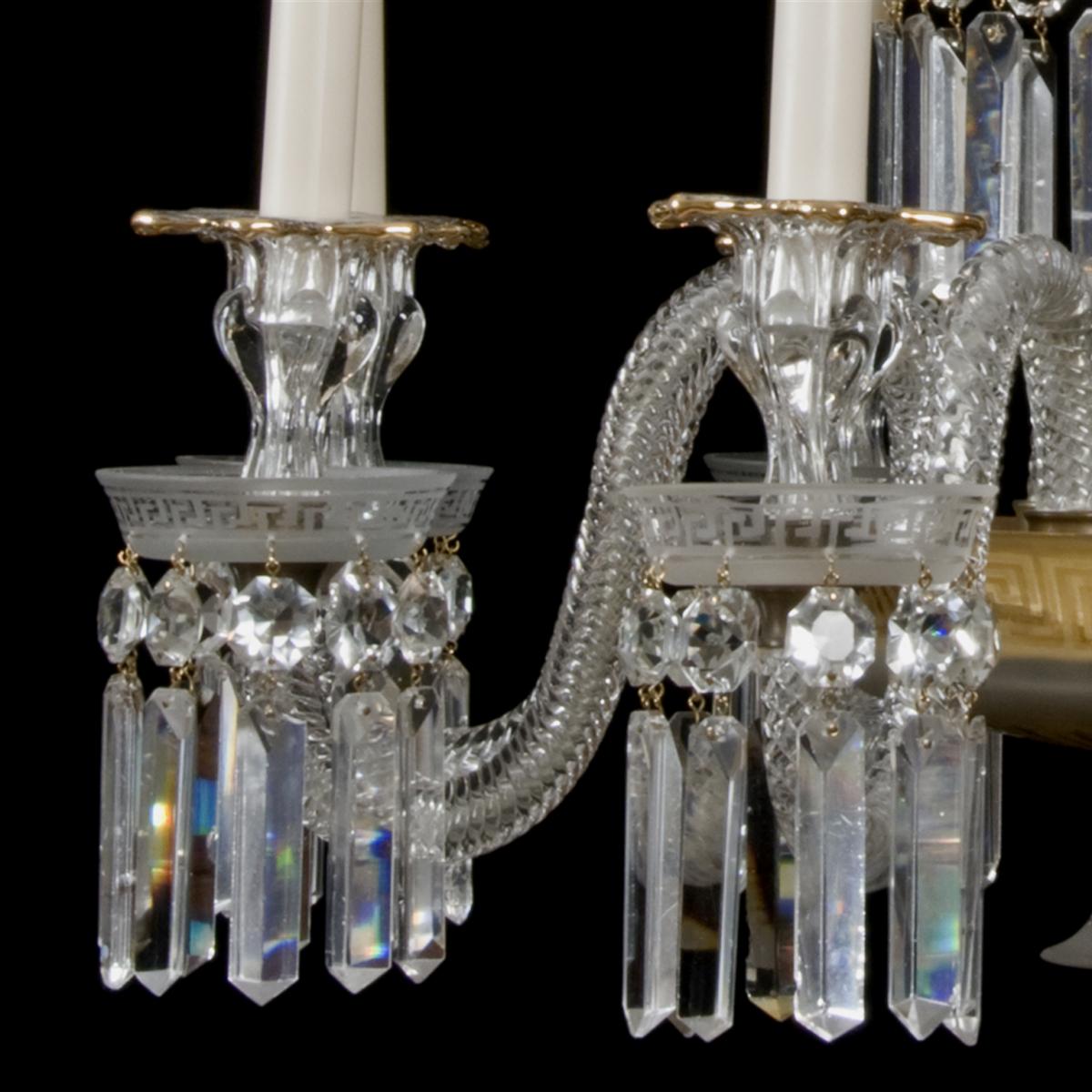 Detail of a Neoclassical Chandelier by Baccarat