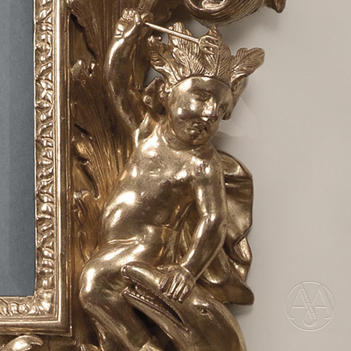 Detail of an Italian Giltwood Mirror 