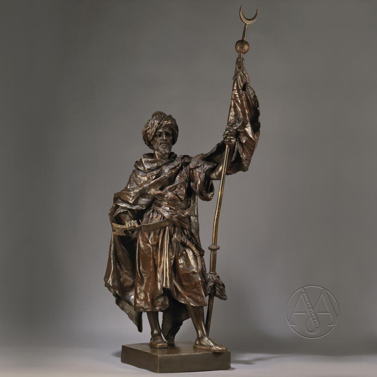 Bronze Figure of an Arab Warrior, by Henri Honoré Plé