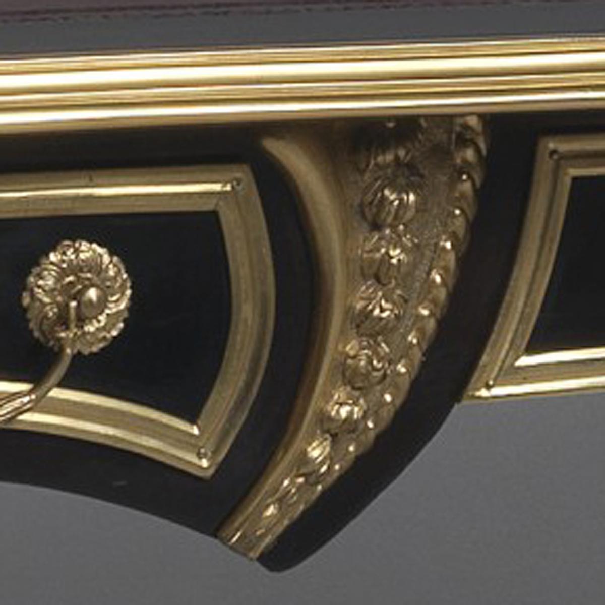 Regence Style Ebonised Bureau Plat by Sormani