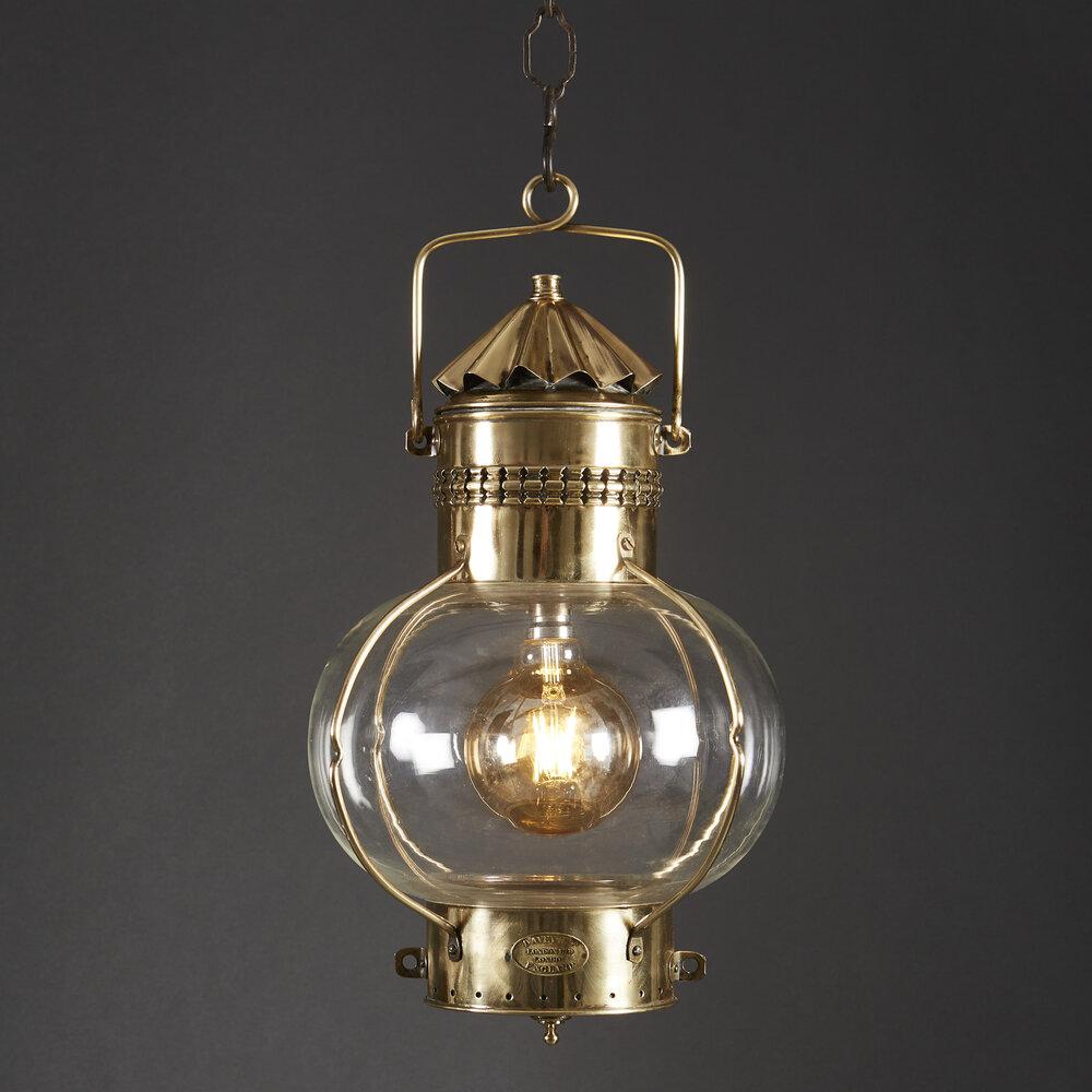 A Pair of Late 19th Century Campaign Brass Hanging Lanterns