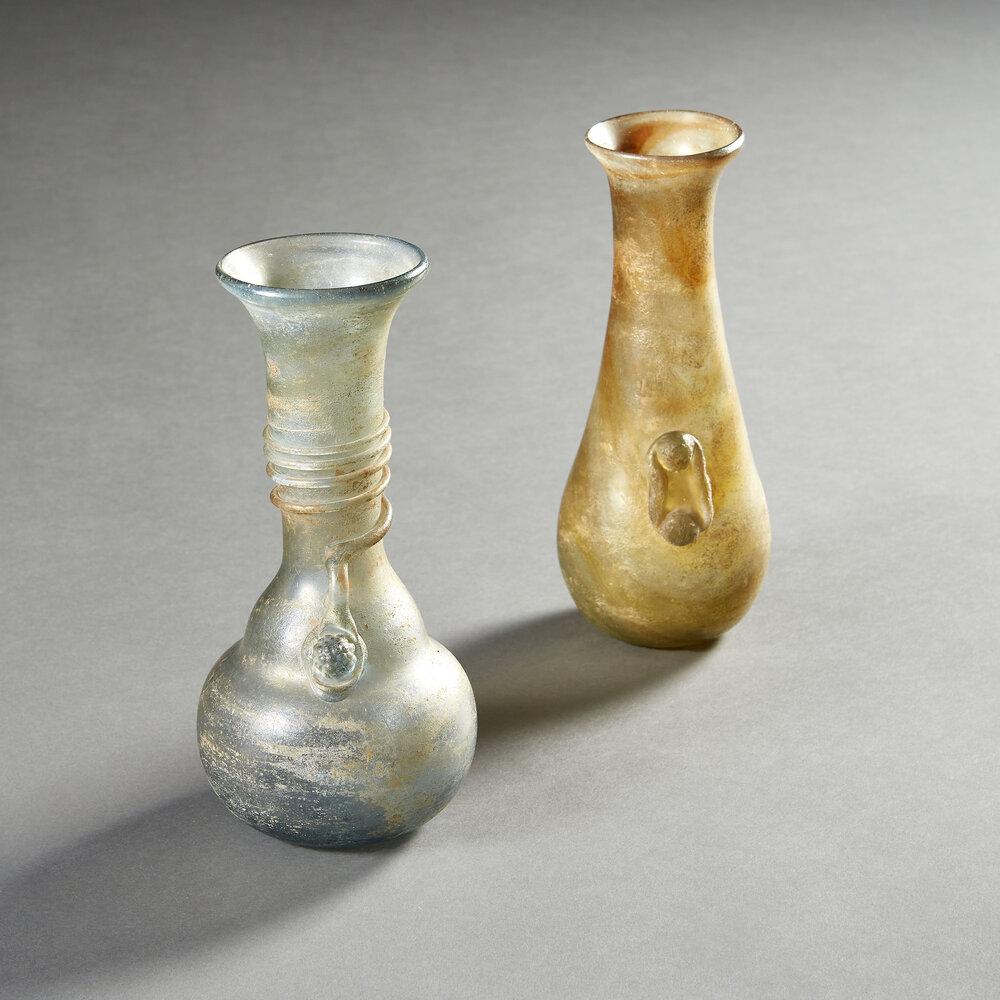 Two Late 19th Century Glass Vases in the Roman Taste