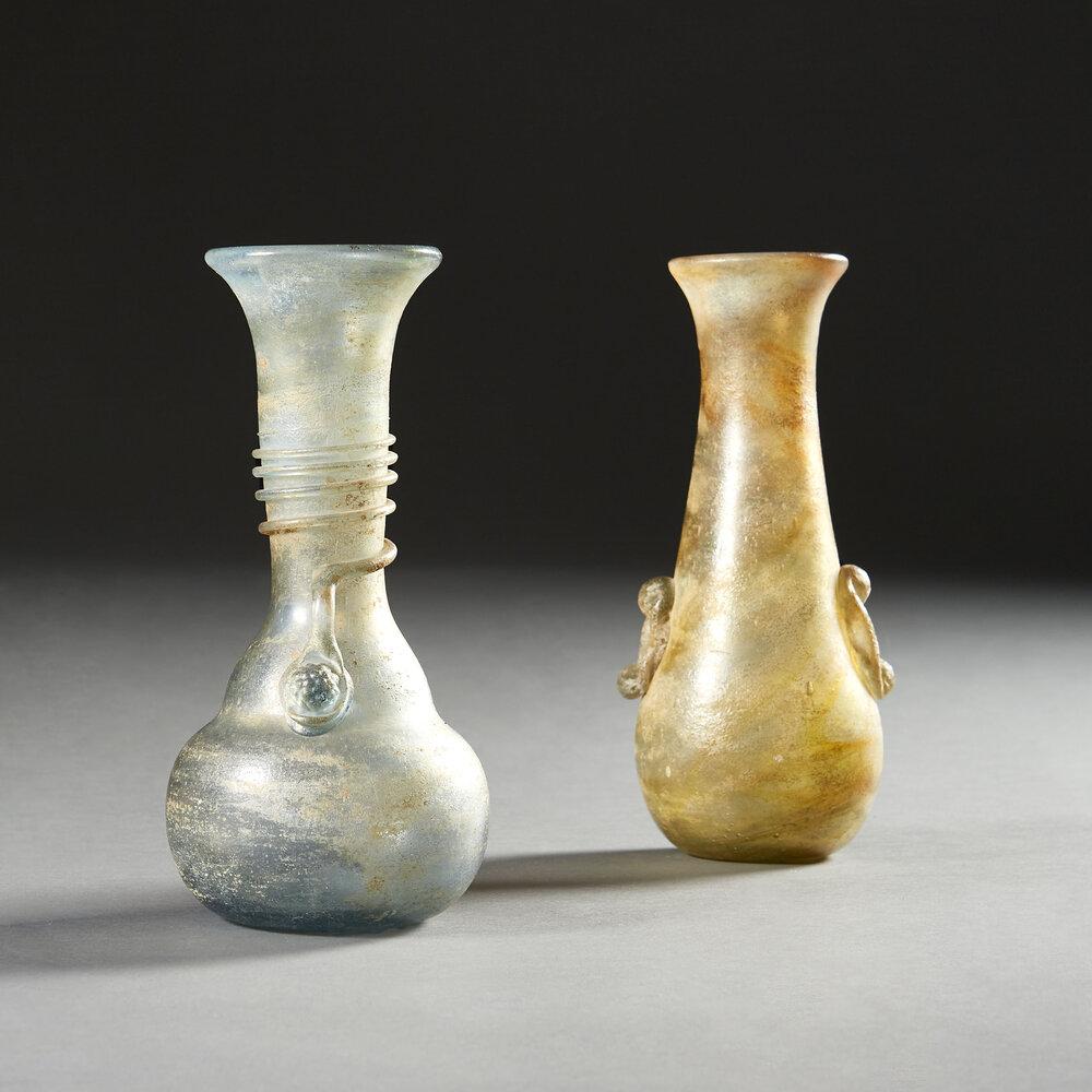 Two Late 19th Century Glass Vases in the Roman Taste